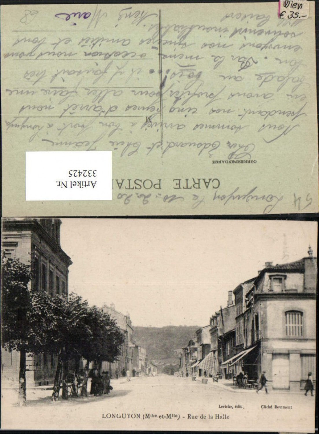 332425,Lothringen Meurthe-et-Moselle Longuyon Rue de la Halle Straßenansicht