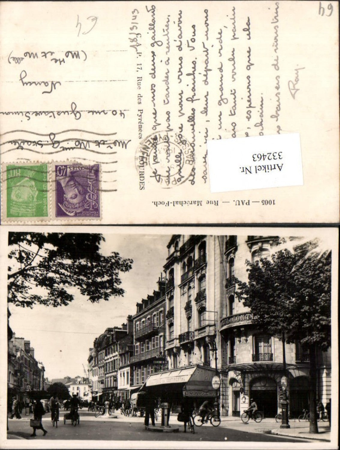 332463,Aquitanien Pyrenees-Atlantiques Pau Rue Marechal-Foch Straßenansicht