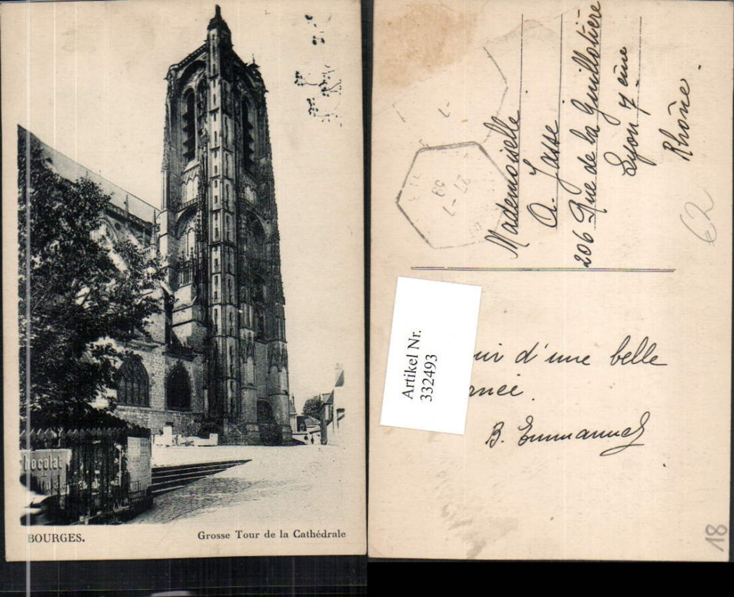 332493,Centre Cher Bourges Grosse Tour de la Cathedrale Kirche Turm