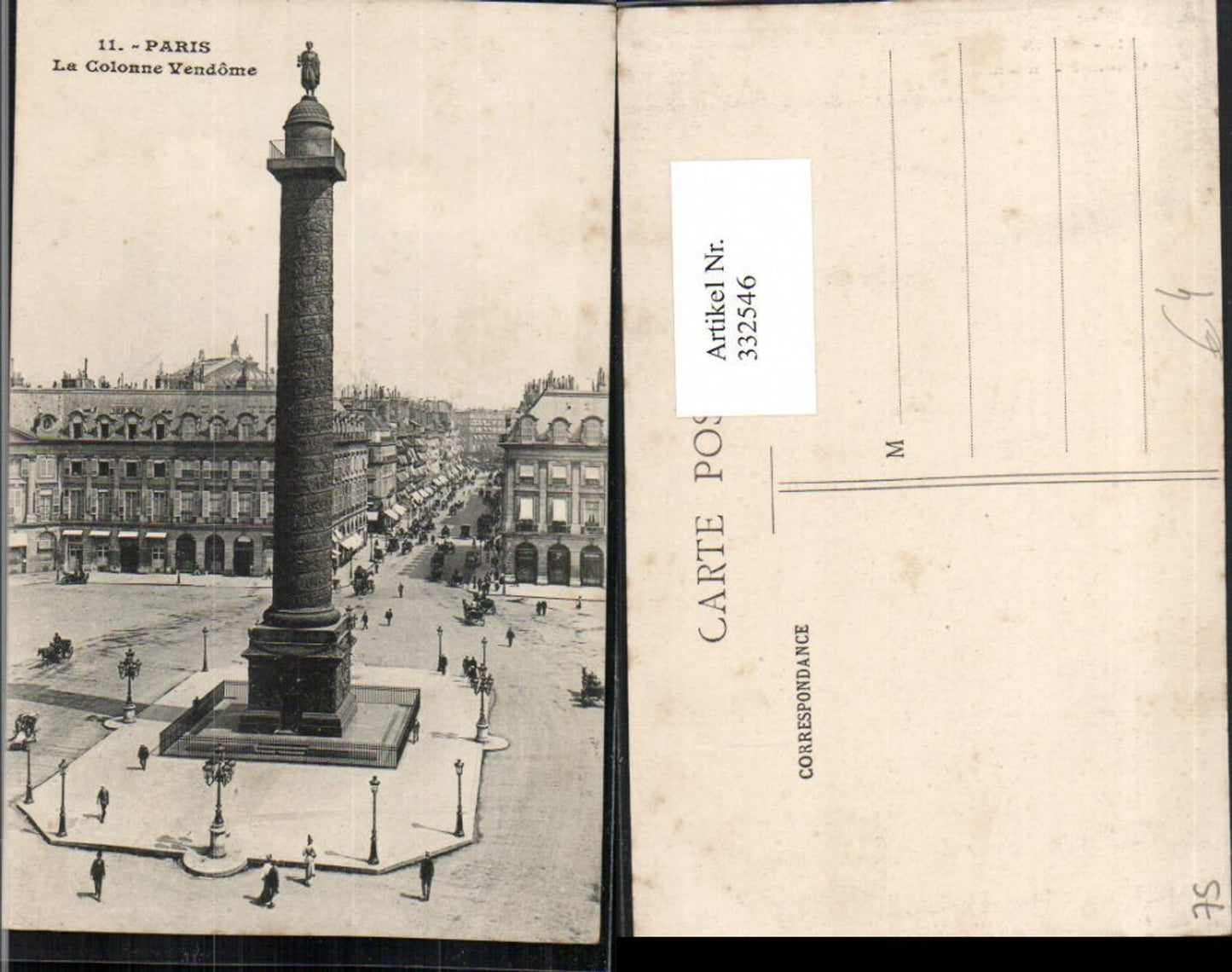 332546,Ile-de-France Paris La Colonne Vendome Säule