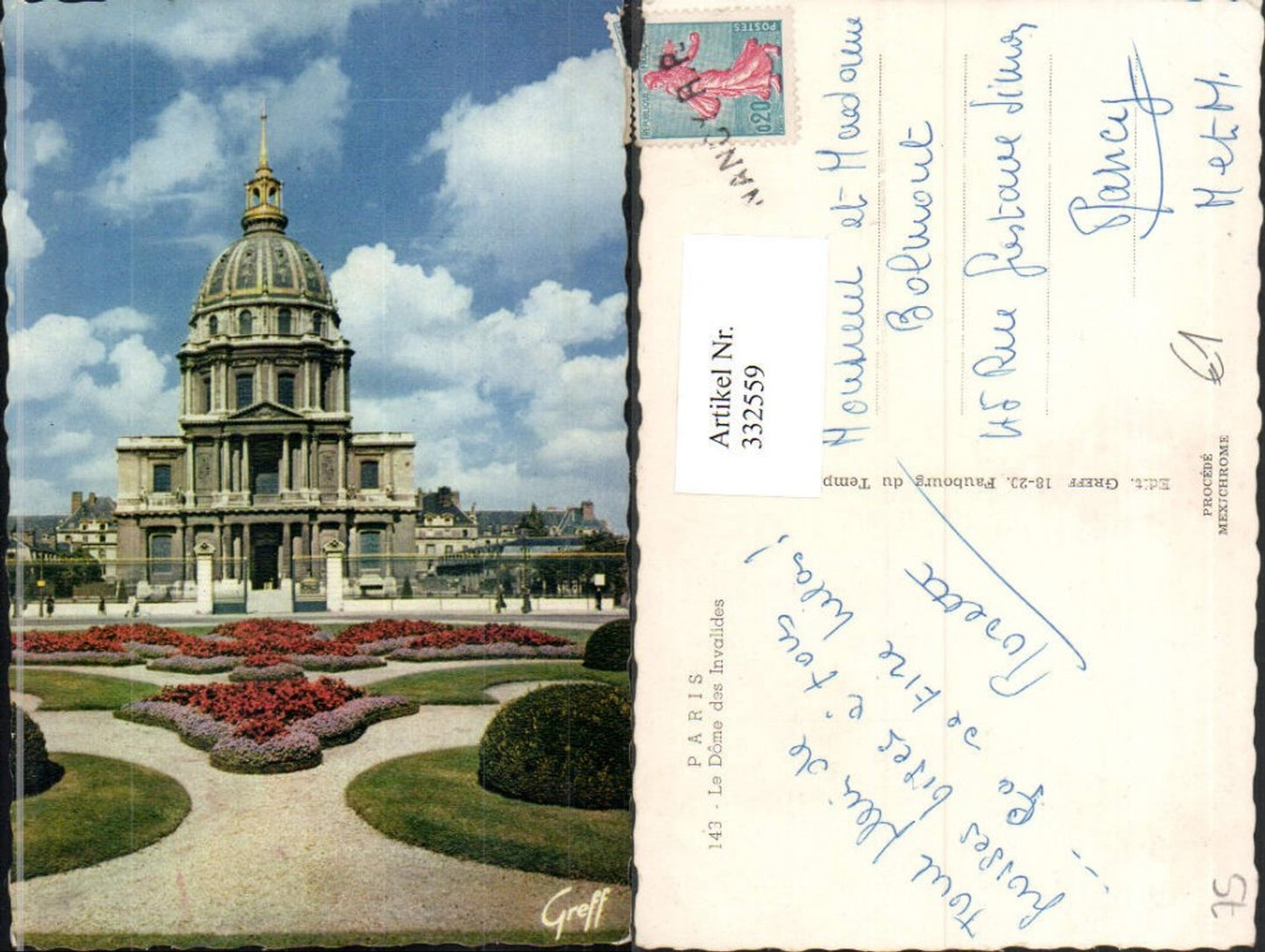 332559,Ile-de-France Paris Le Dome des Invalides Kirche