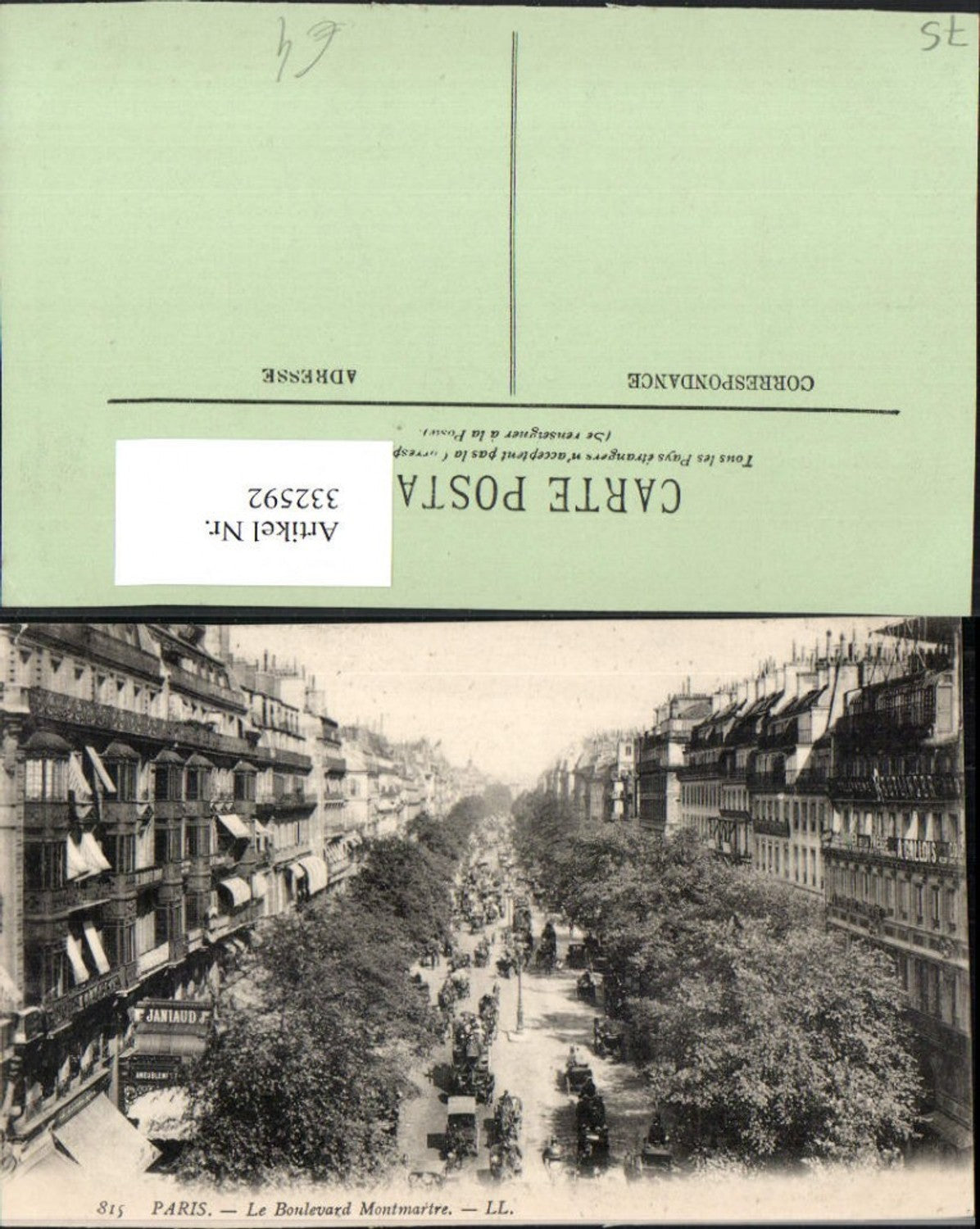 332592,Ile-de-France Paris Le Boulevard Montmartre Straßenansicht