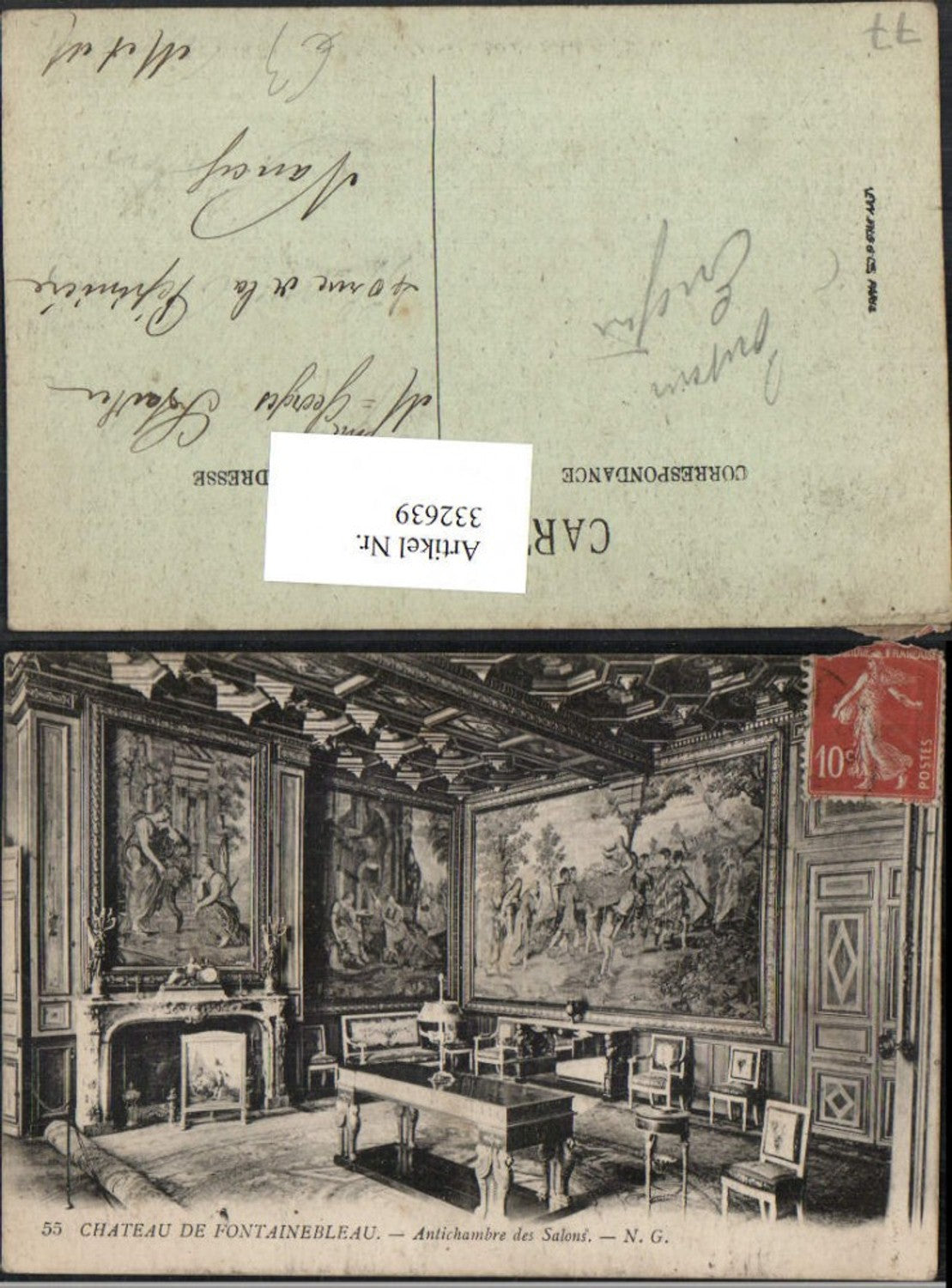 332639,Ile-de-France Seine-et-Marne Chateau Fontainebleau Antichambre de Salons Innenansicht