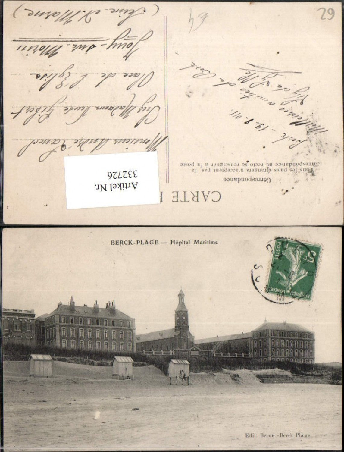 332726,Nord-Pas-de-Calais Pas-de-Calais Berck Plage Hopital Maritime Hospital Beach