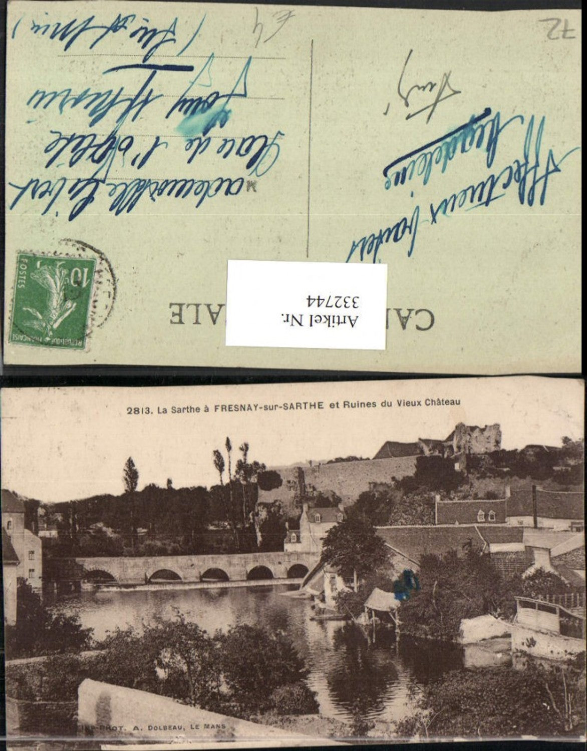 332744,Pays de la Loire Sarthe Fresnay-sur-Sarthe et Ruines du Vieux Chateau Schlossruine