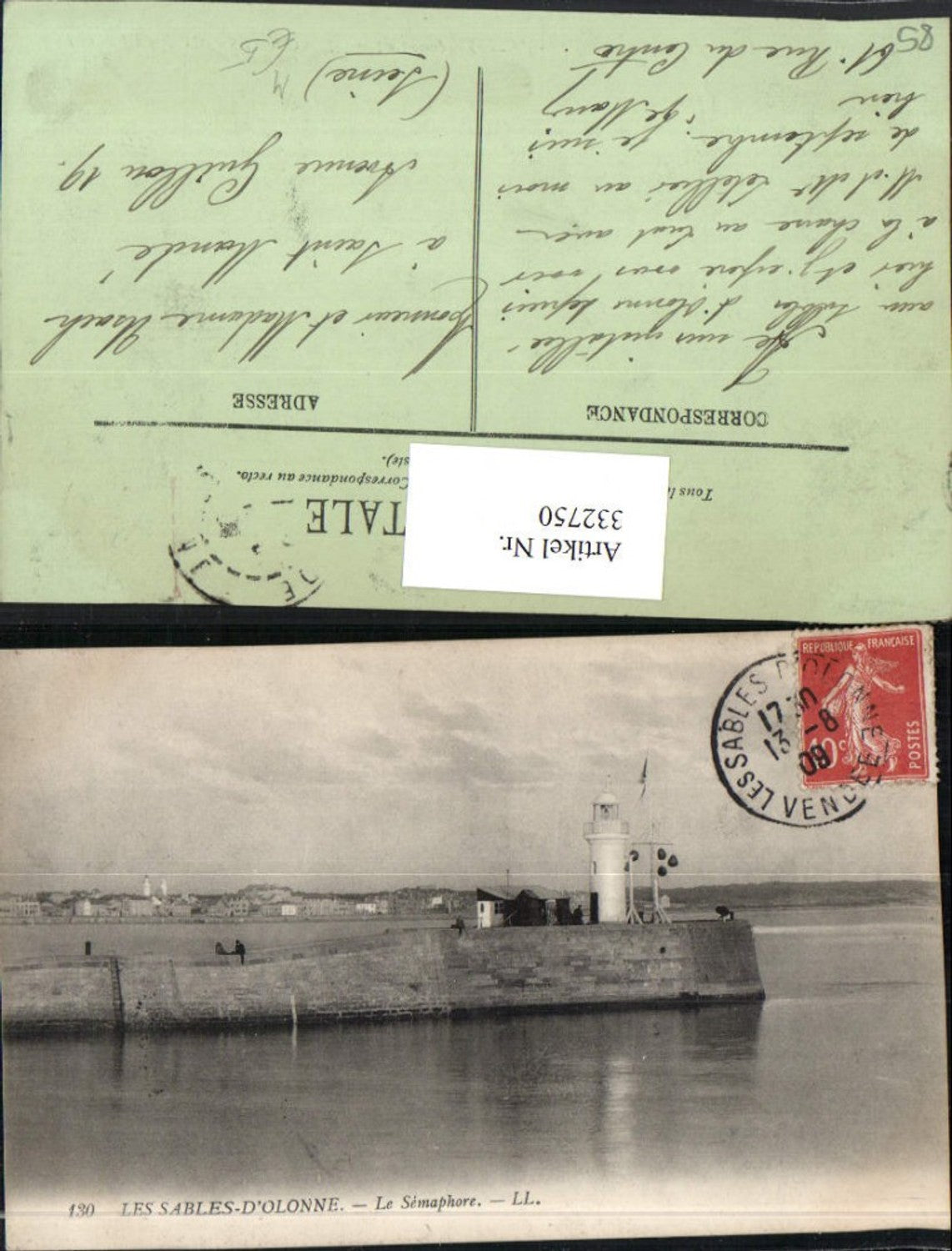 332750,Pays de la Loire Vendee Sables-d'Olonne Le Semaphore Leuchtturm