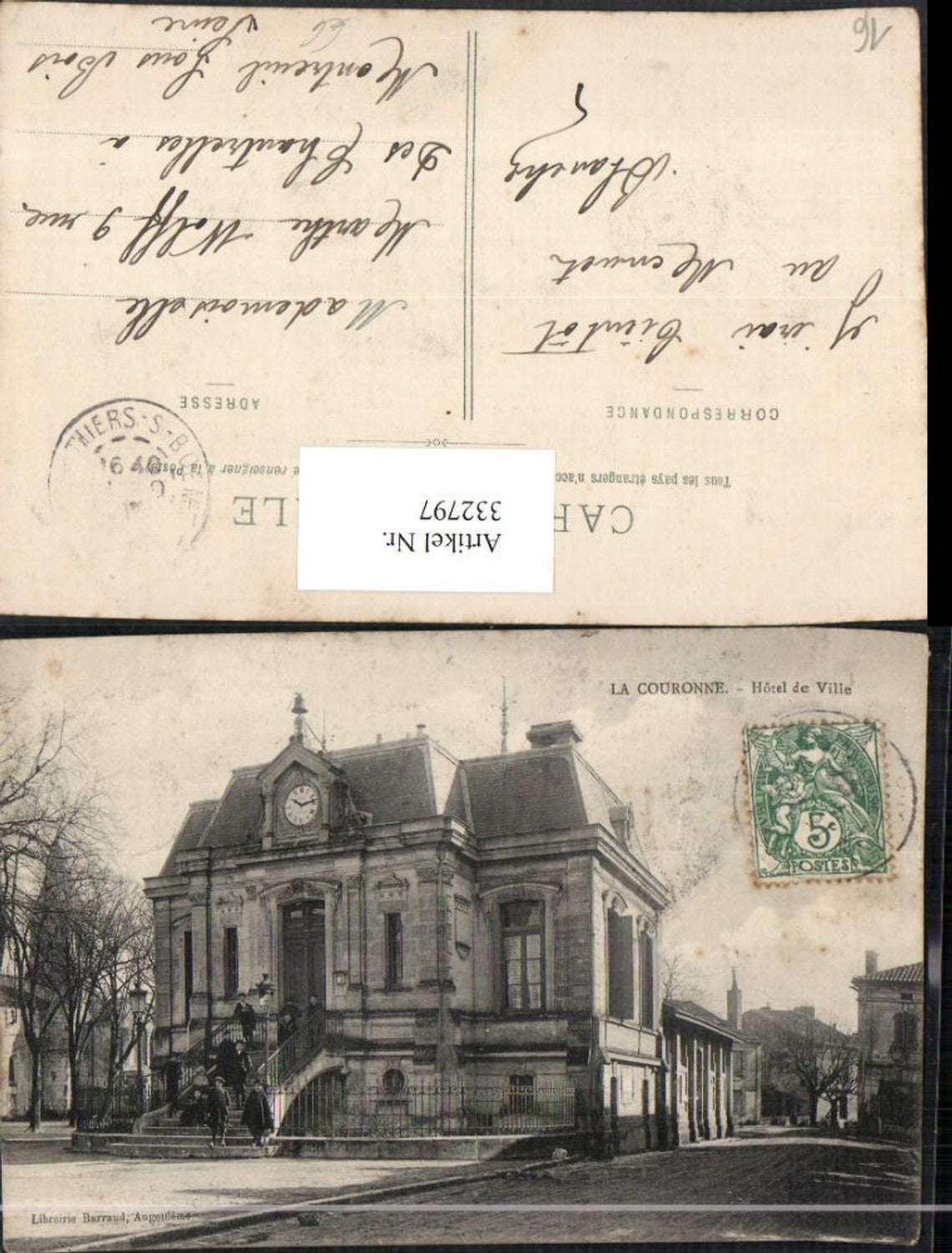 332797,Poitou-Charentes Charente La Couronne Hotel de Ville Rathaus