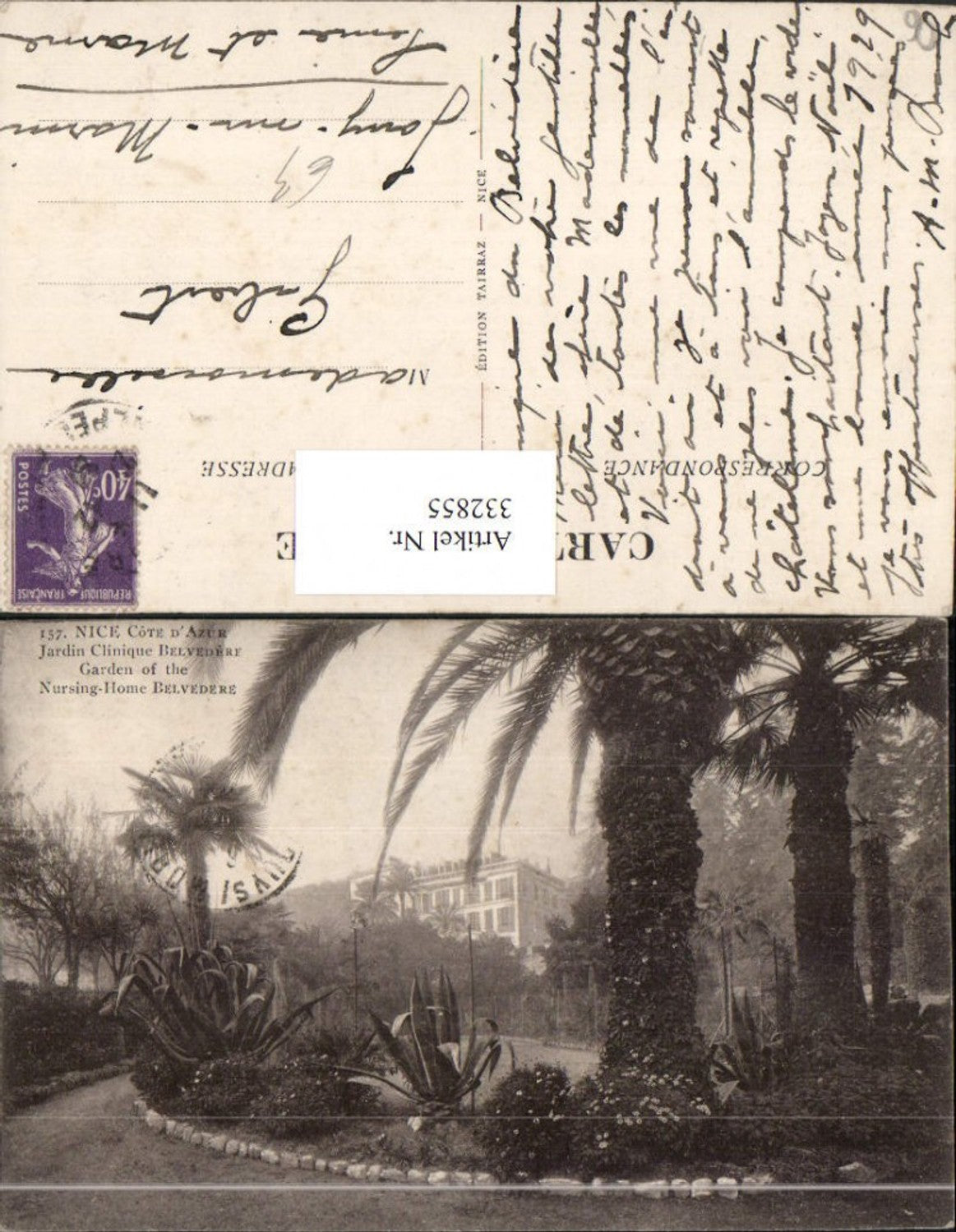 332855,Provence-Alpes-Cote-Azur Alpes-Maritimes Nice Nizza Jardin Clinique Belvedere Park