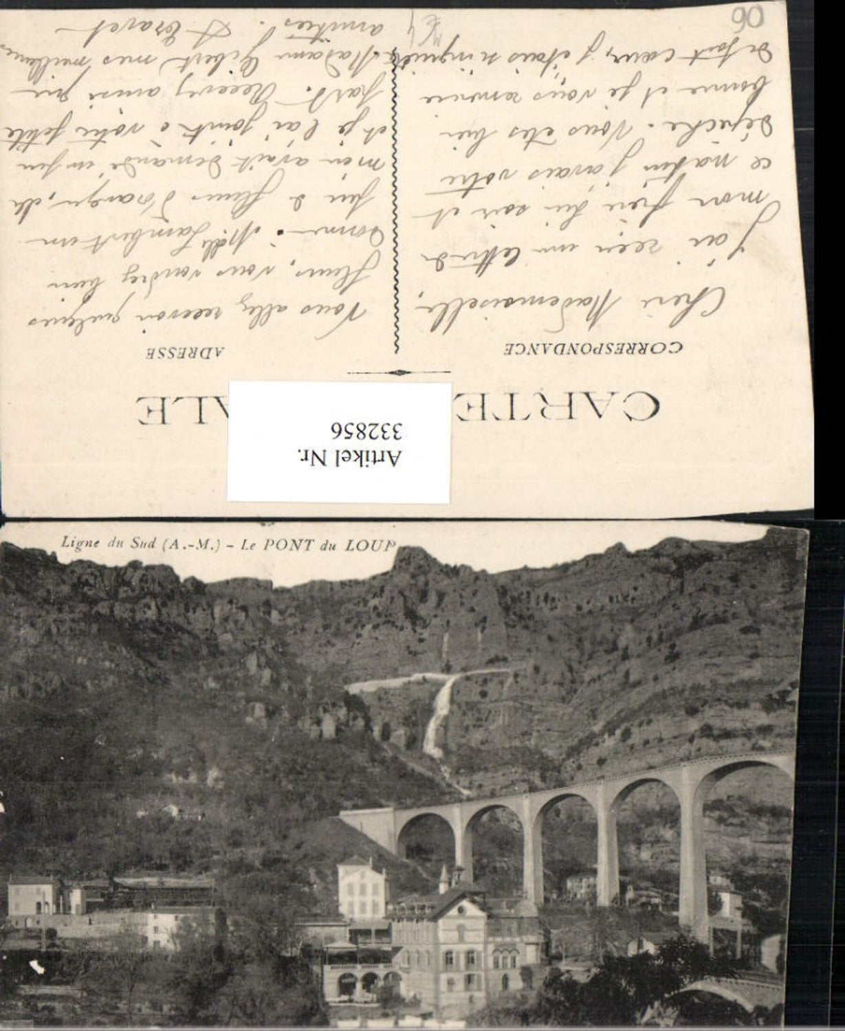 332856,Provence-Alpes-Cote-Azur Alpes-Maritimes Ligne du Sud Pont du Loup Viadukt Brücke