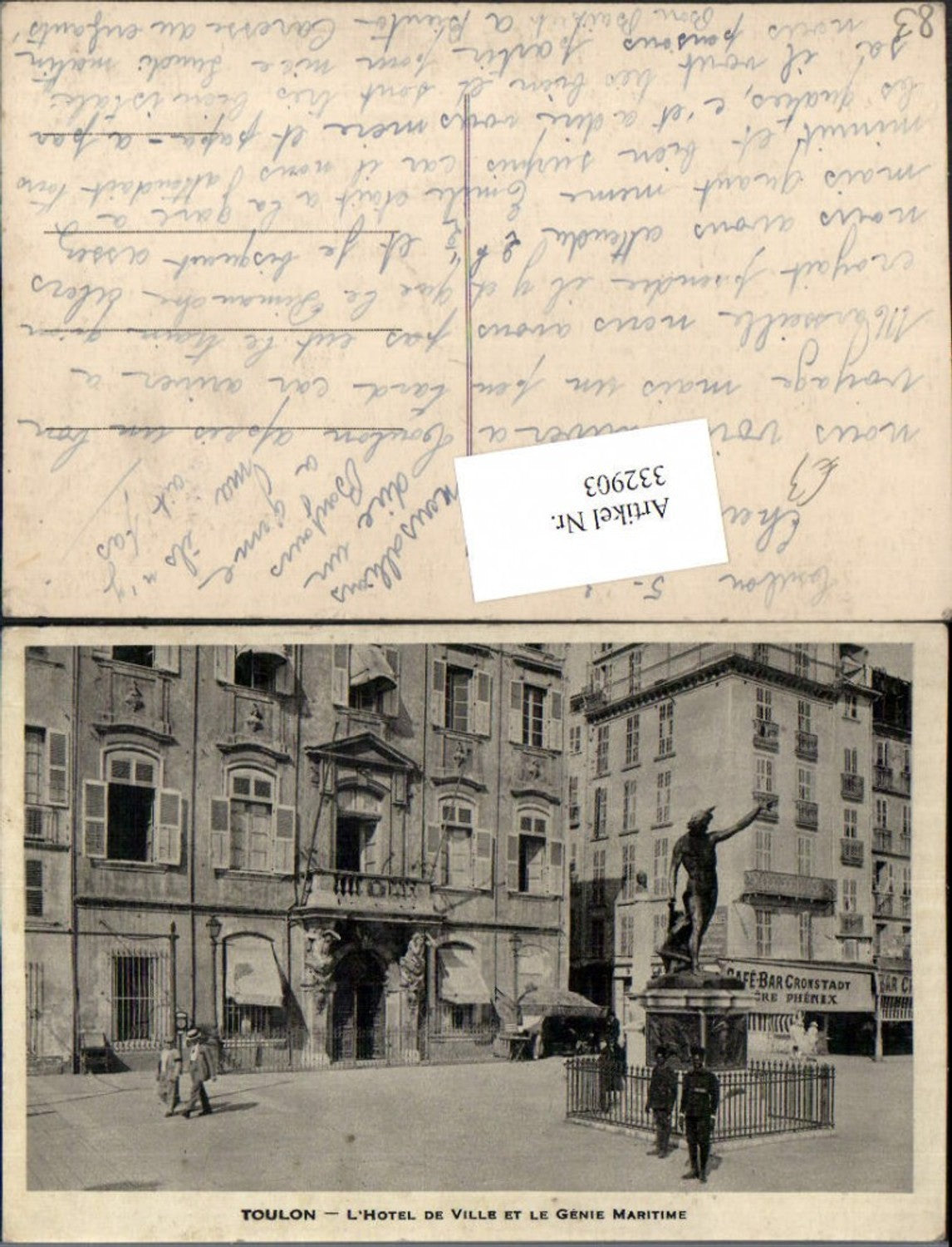 332903,Provence-Alpes-Cote-Azur Var Toulon Hotel de Ville et le Genie Maritime Rathaus Denkmal