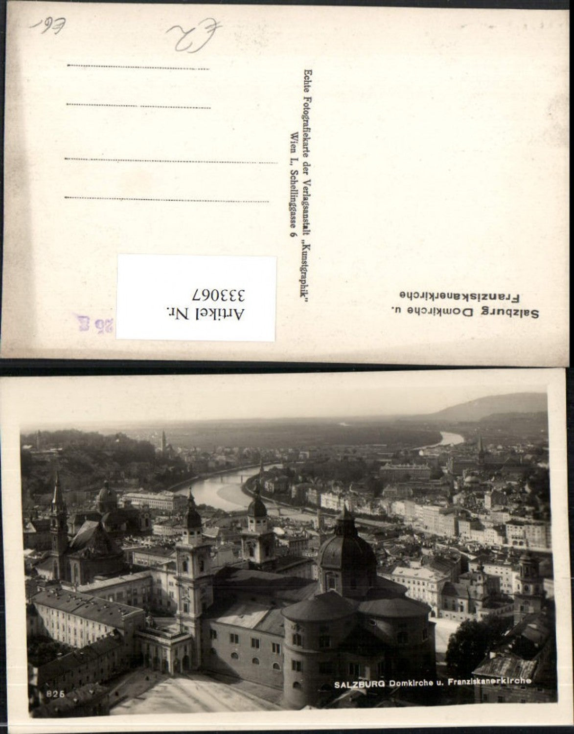 333067,Salzburg Teilansicht m. Domkirche u. Franziskanerkirche