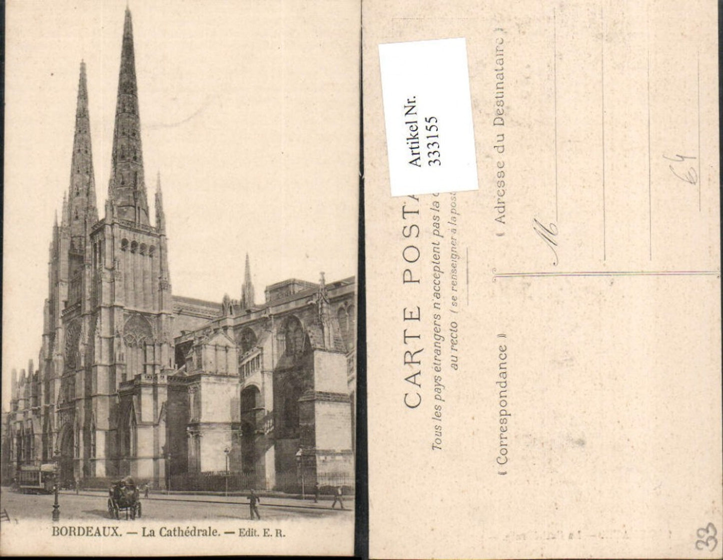 333155,Aquitanien Gironde Bordeaux La Cathedrale Kirche