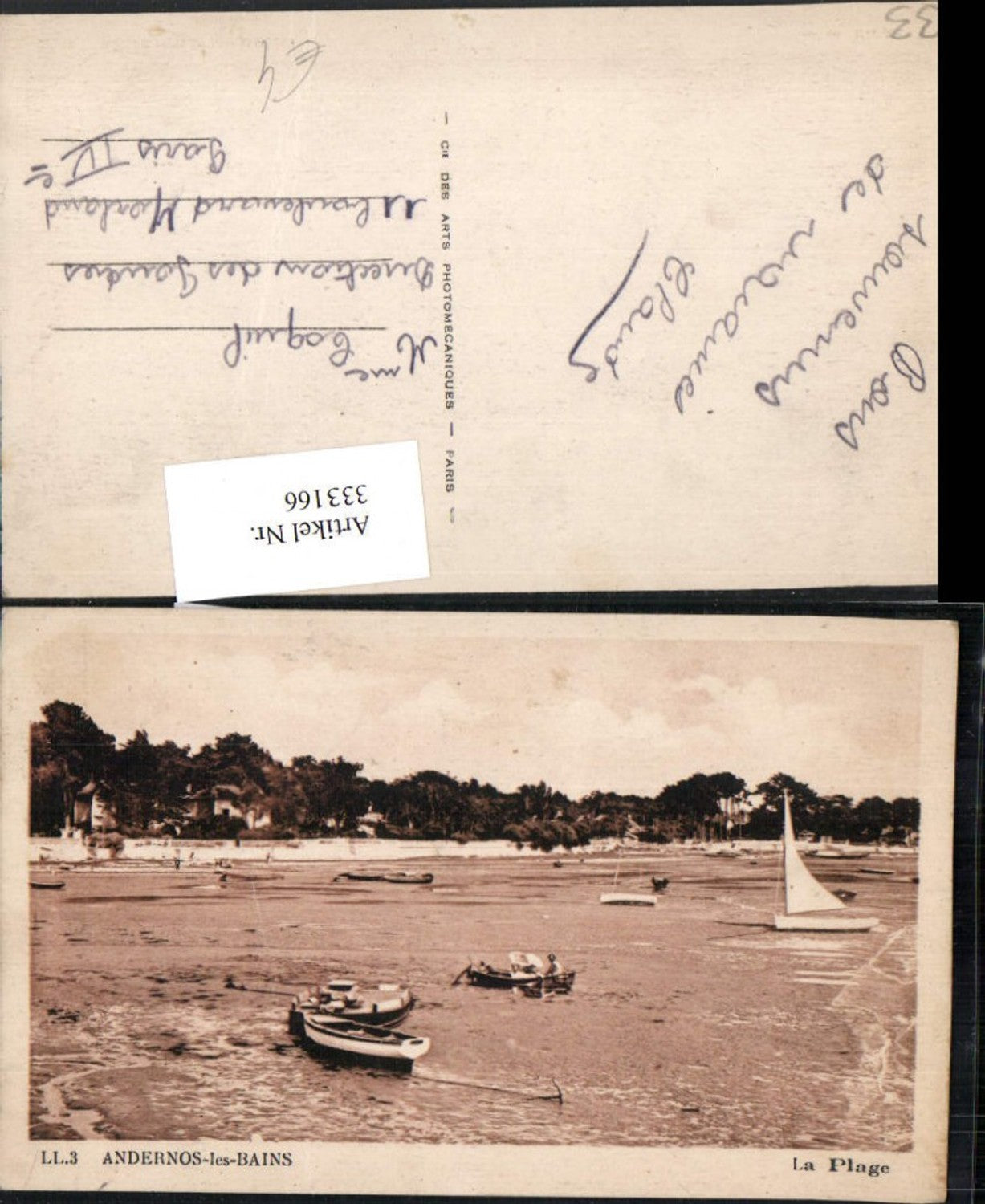 333166,Aquitanien Gironde Andernos-les-Bains La Plage Strand Boote Segelboot