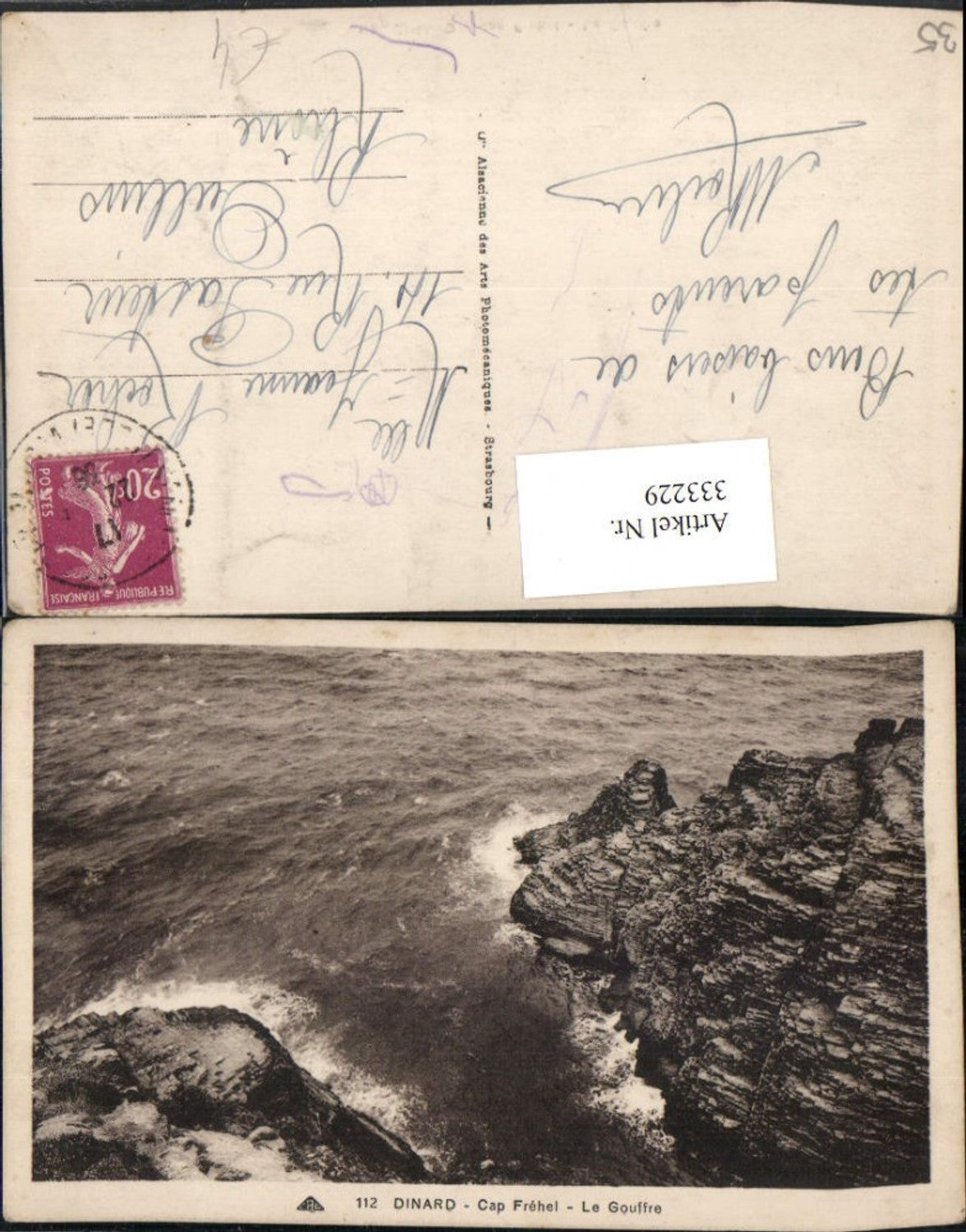 333229,Bretagne Ille-et-Vilaine Dinard Cap Frehel Le Gouffre Felsküste