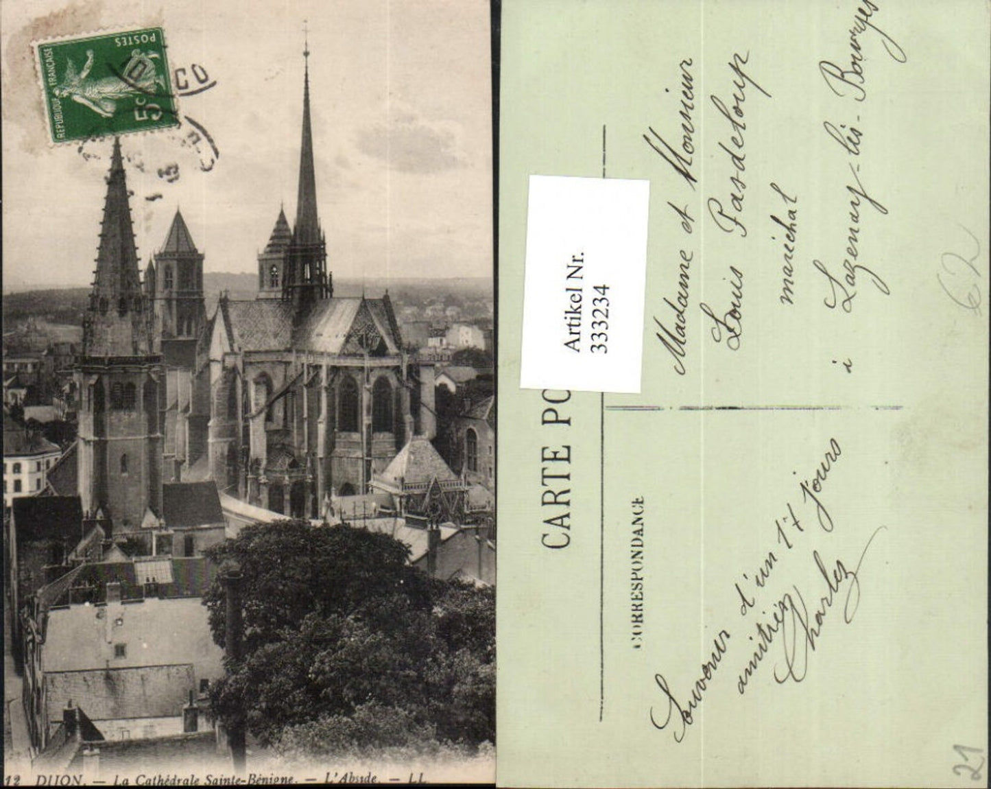 333234,Burgund Cote-Or Dijon La Cathedrale Sainte-Benigne Kirche