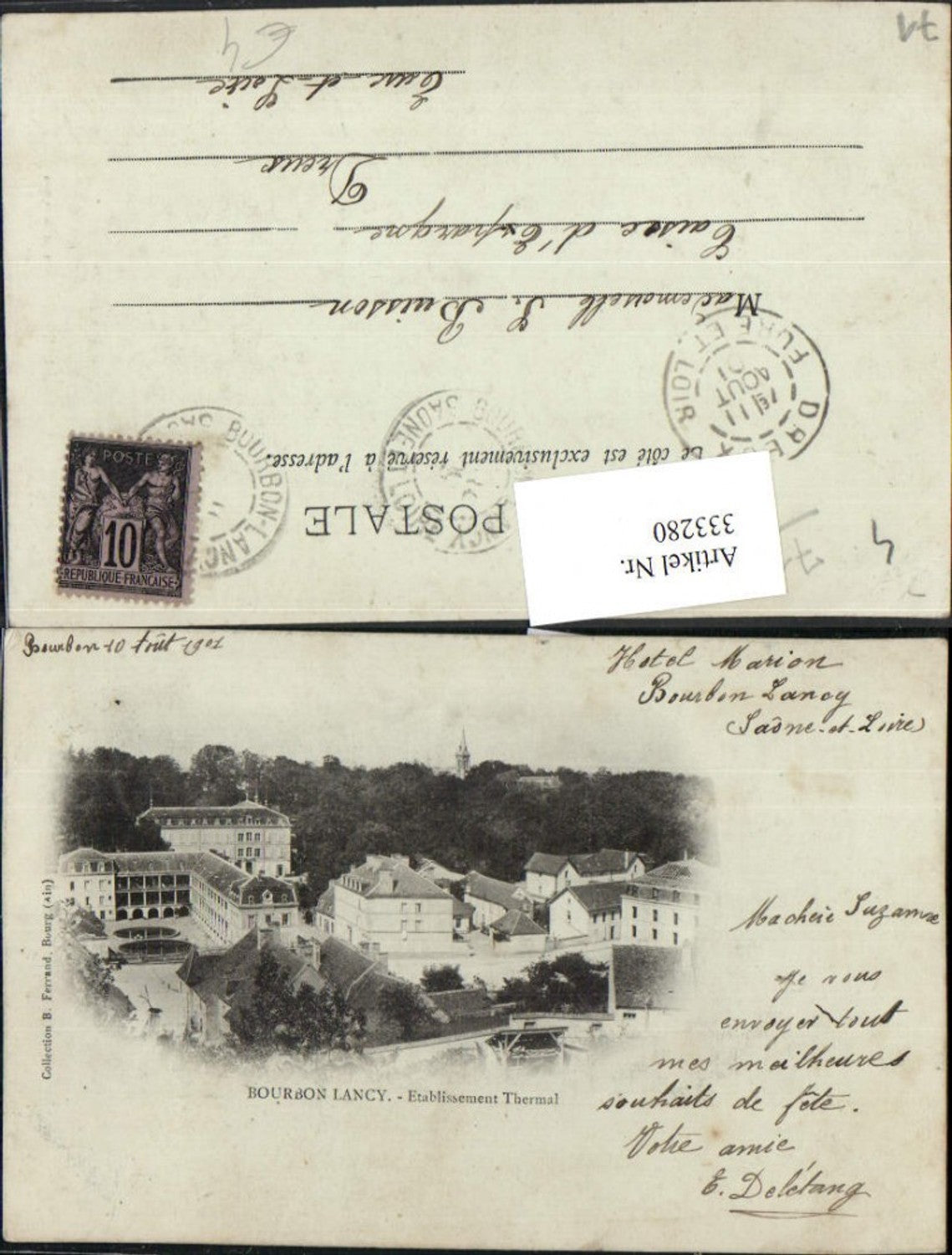 333280,Burgund Saone-et-Loire Bourbon Lancy Etablissement Thermal