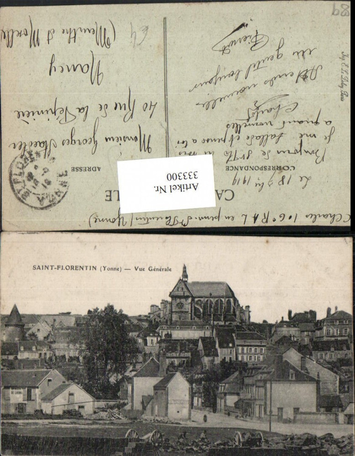 333300,Burgund Yonne Saint-Florentin Vue Generale Totale Kirche