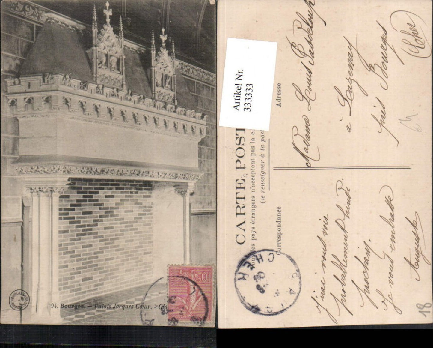 333333,Centre Cher Bourges Palais Jacques Coeur Chapelle