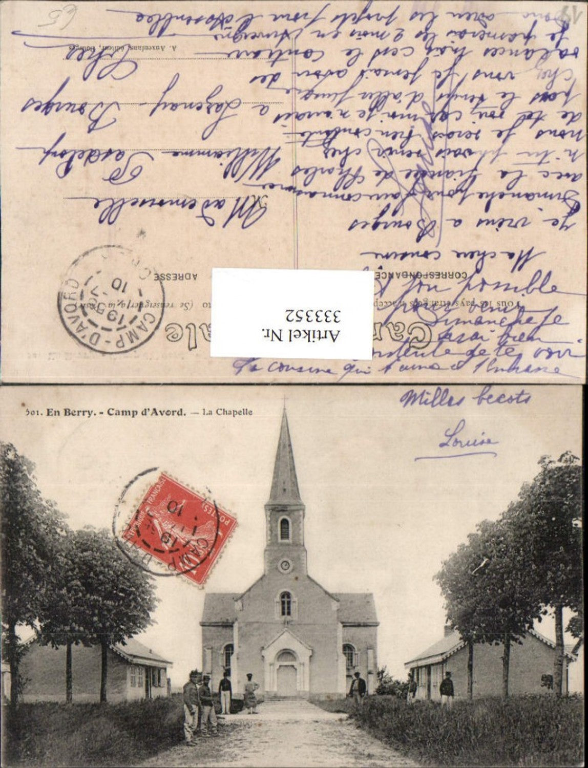 333352,Centre Cher En Berry Camp d'Avord La Chapelle Kapelle