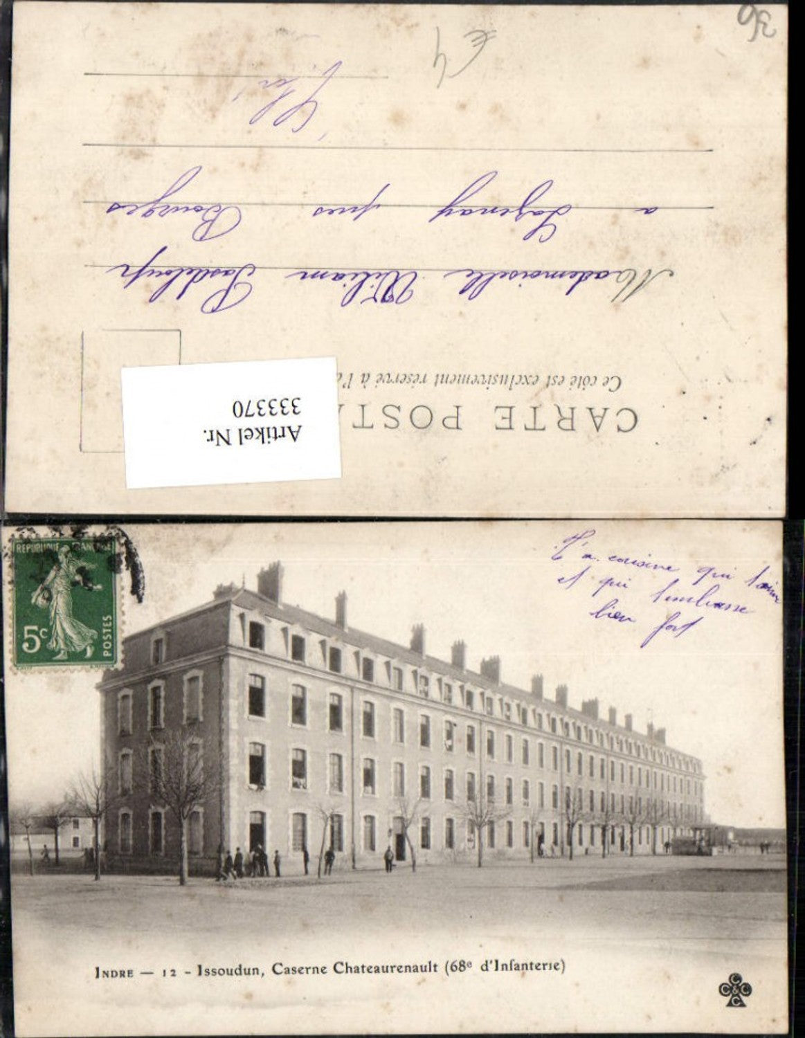 333370,Centre Indre Issoudun Caserne Chateaurenault Infanterie Kaserne
