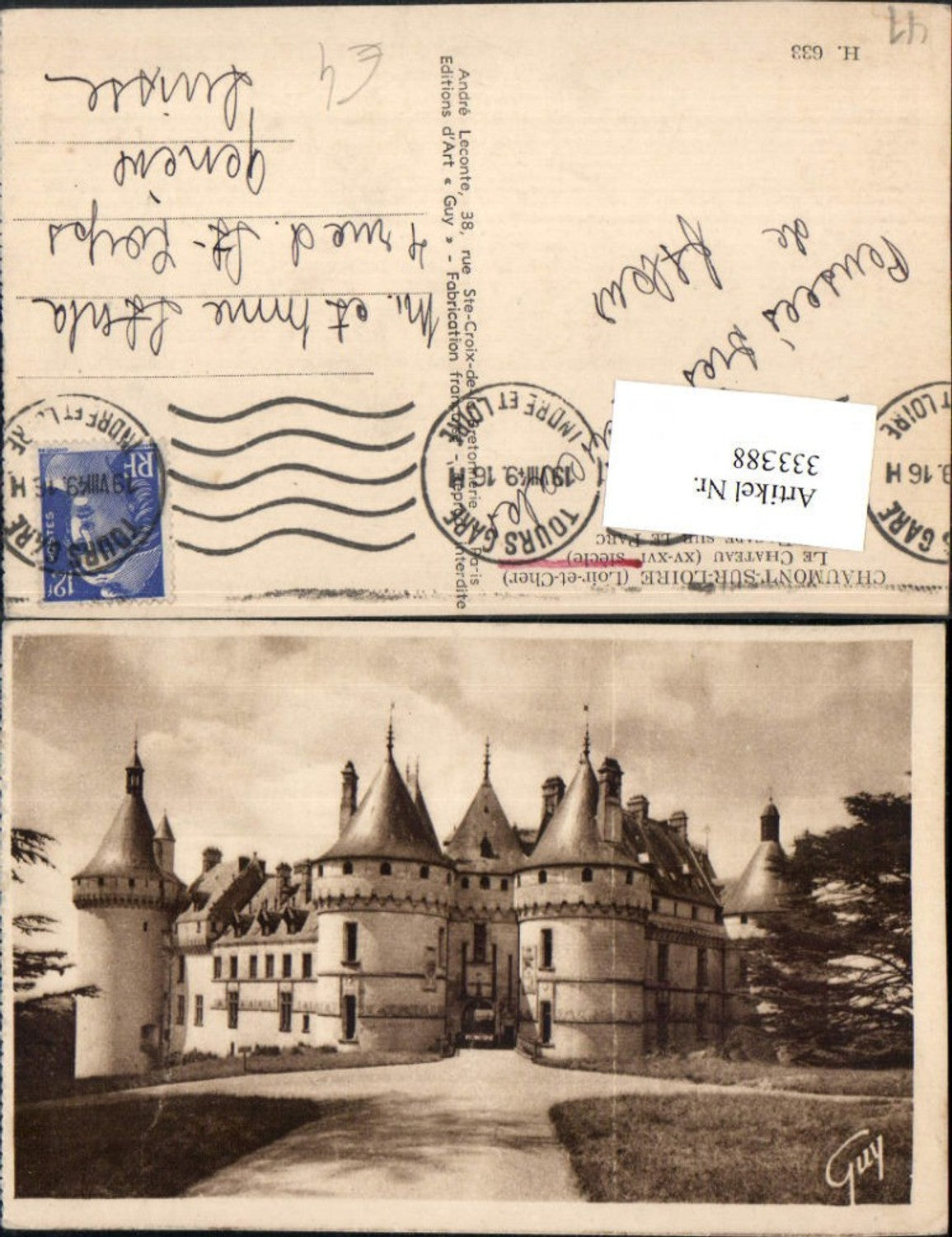 333388,Centre Loire-et-Cher Chaumont-sur-Loire Le Chateau Schloss