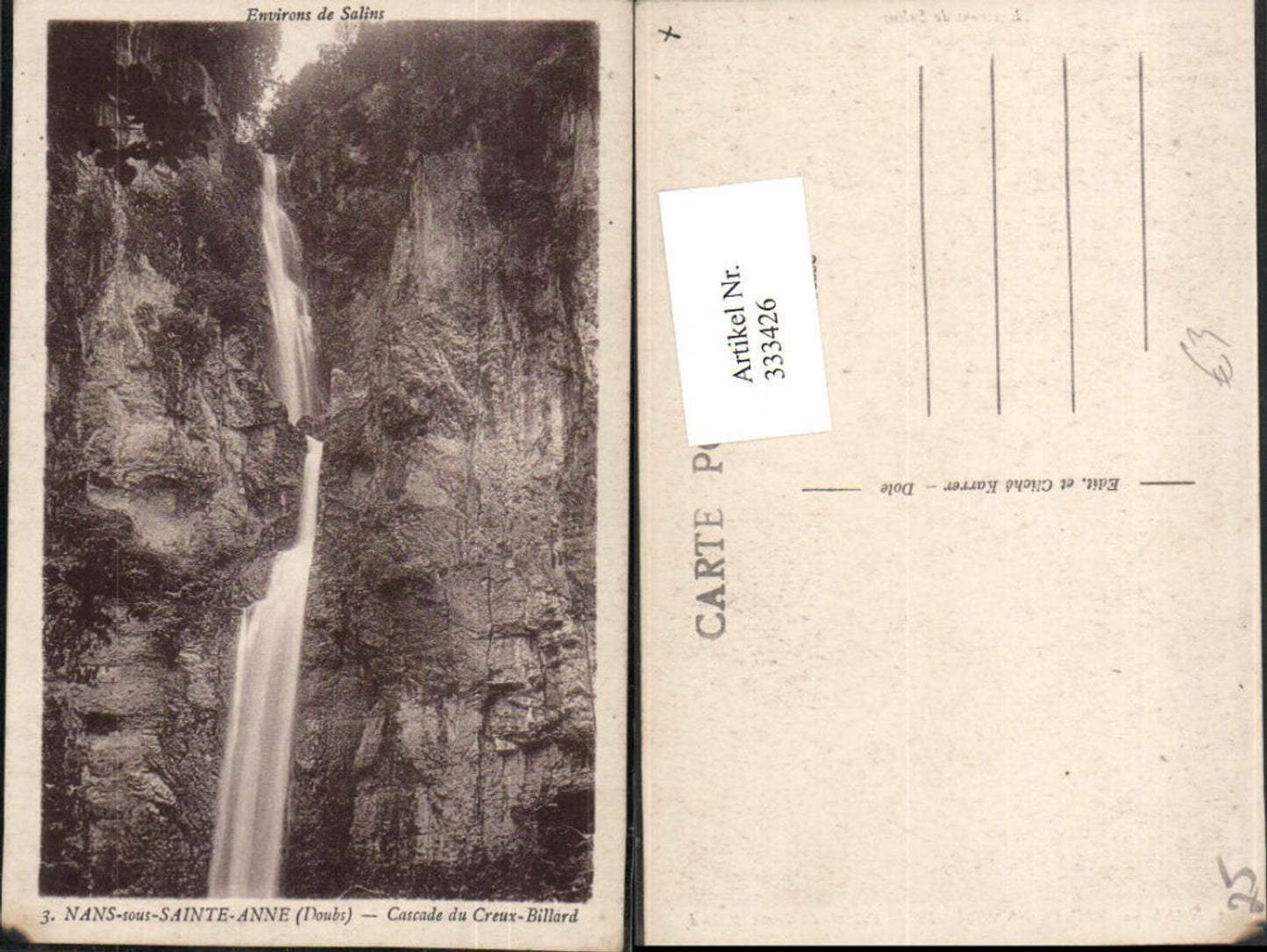 333426,Franche-Comte Doubs Nans-sous-Sainte-Anne Cascade du Creux-Billard Wasserfall