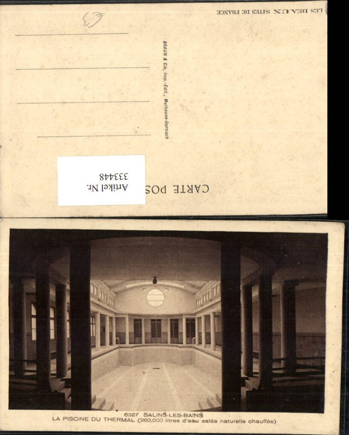 333448,Franche-Comte Jura Salins-les-Bains La Piscine du Thermal Becken