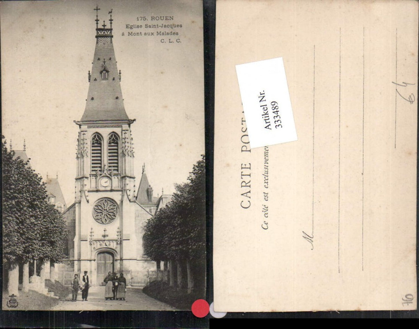 333489,Haute-Normandie Seine-Maritime Rouen Eglise Saint-Jacques a Mont aux Malades Kirche