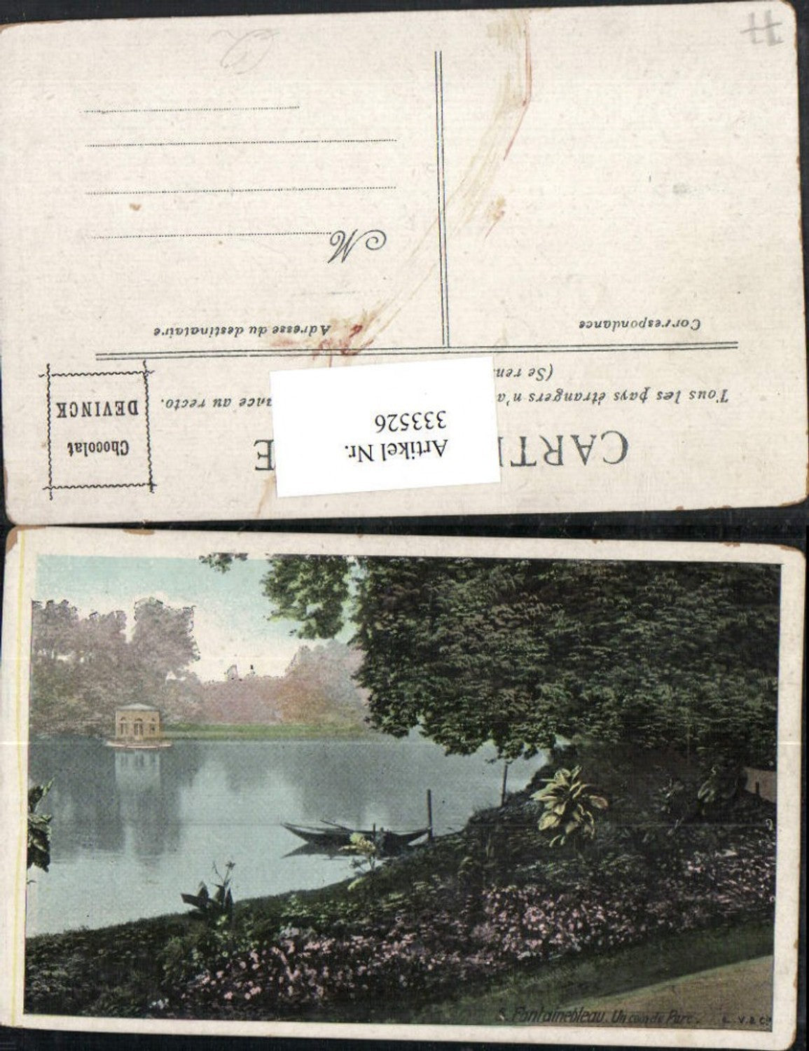 333526,Ile-de-France Seine-et-Marne Fontainebleau Un coin de Parc Park Teich