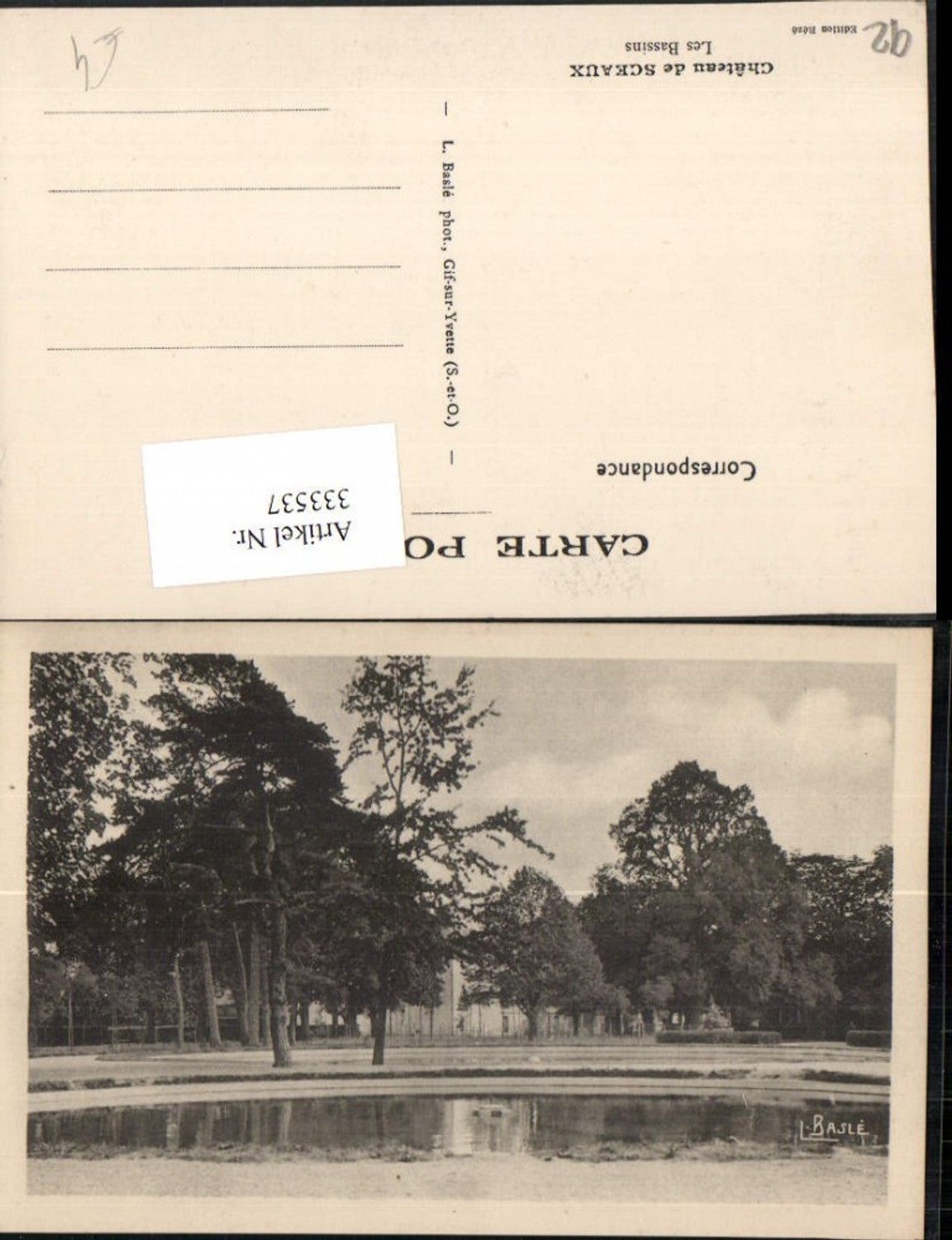 333537,Ile-de-France Hauts-de-Seine Chateau de Sceaux Les Bassins Schloss Teich
