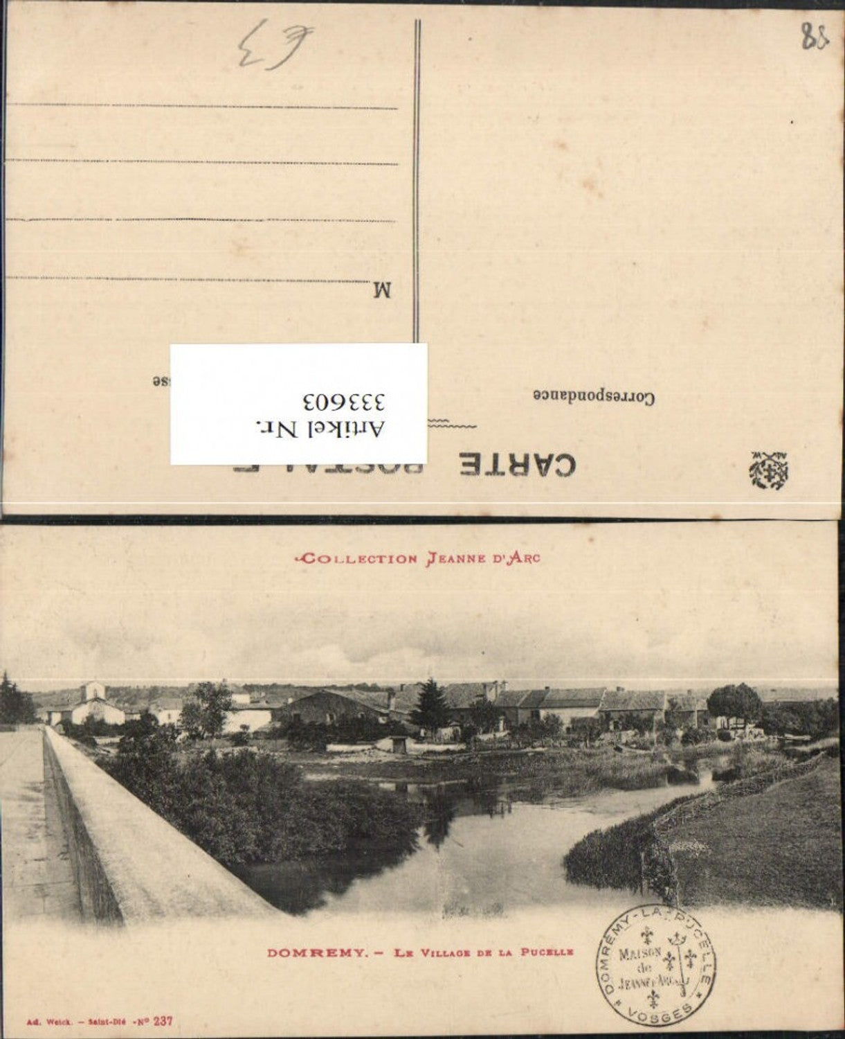 333603,Lothringen Vosges Domremy Le Village de la Pucelle Teilansicht