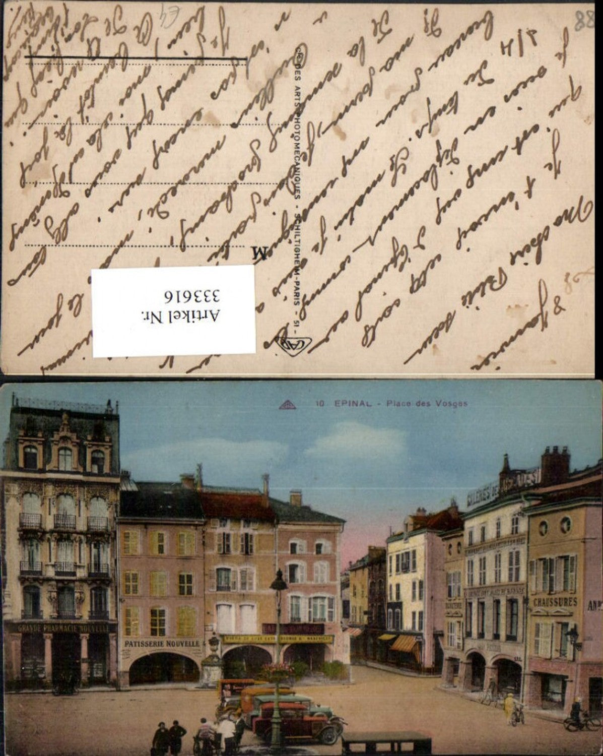 333616,Lothringen Vosges Epinal Place des Vosges Platz Geschäfte