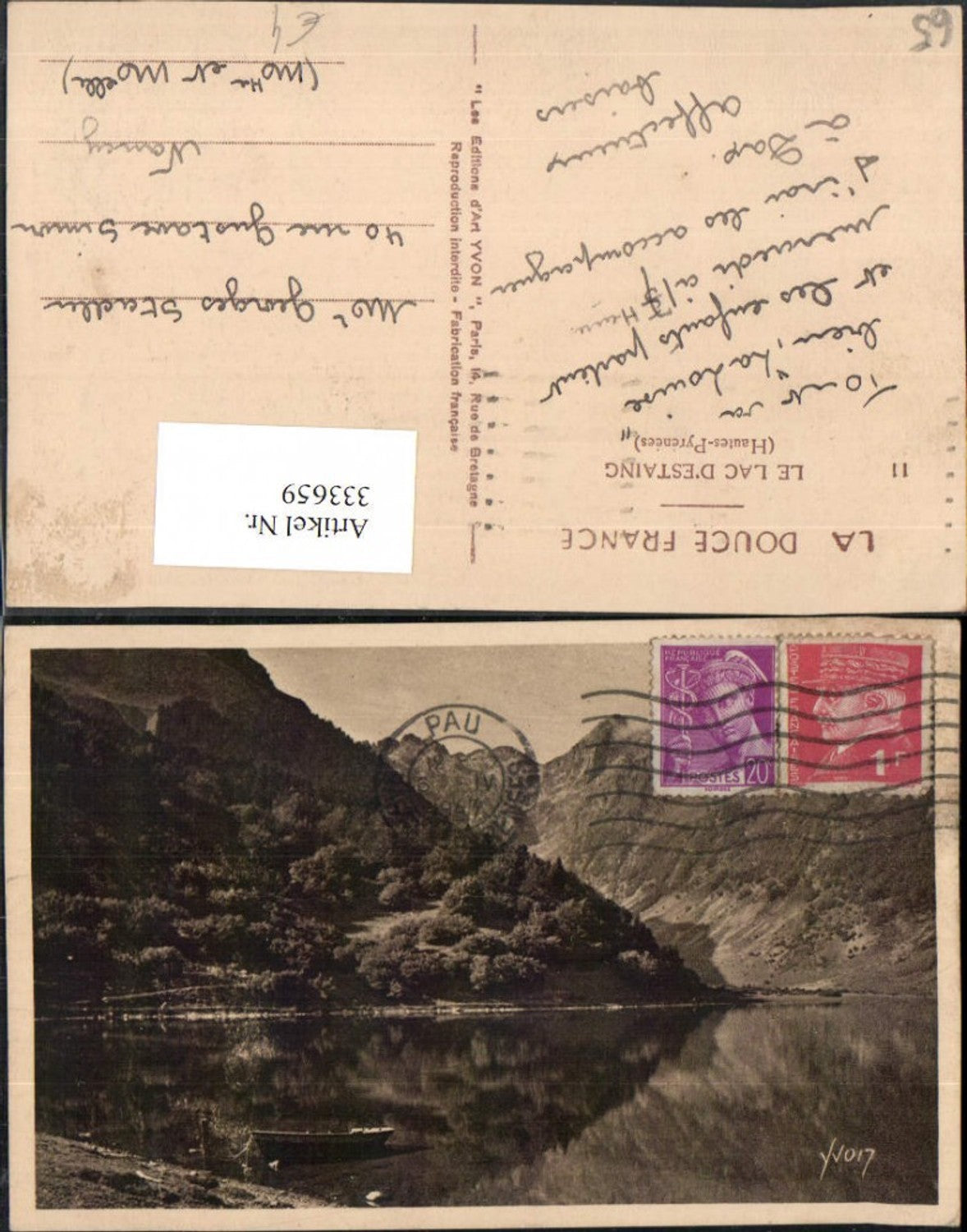 333659,Midi-Pyrenees Hautes-Pyrenees Le Lac d'Estaing See Bergkulisse