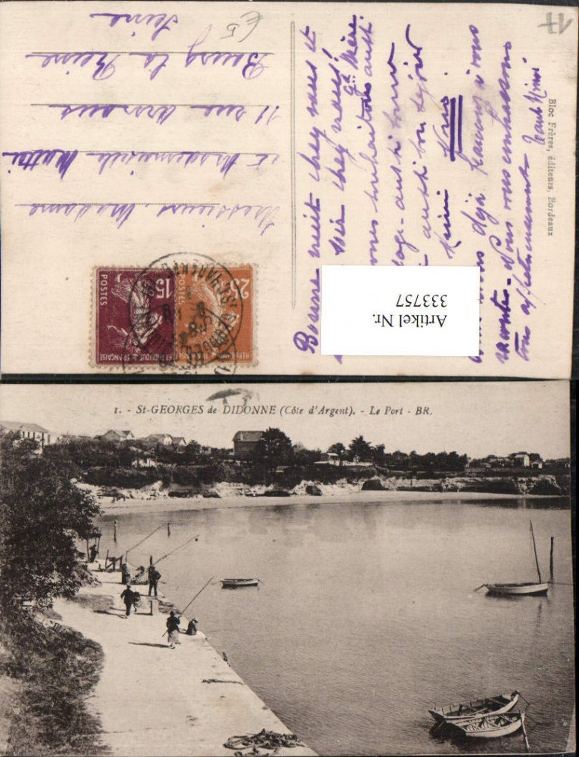 333757,Poitou-Charentes Charente-Maritime St-Georges-de-Didonne Le Port Hafen Fischer Angler