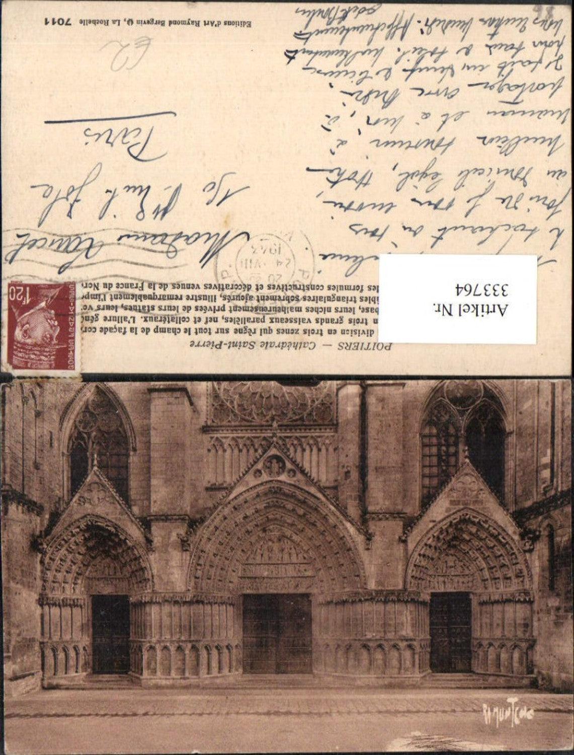 333764,Poitou-Charentes Vienne Poitiers Cathedrale Saint-Pierre Kirche Portal
