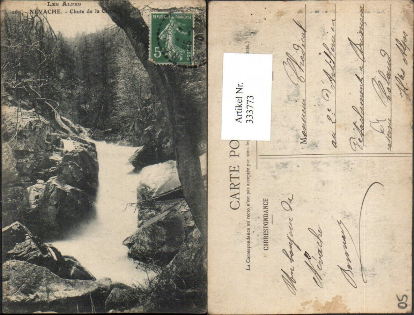 333773,Provence-Alpes-Cote-Azur Hautes-Alpes Nevache Chute Wasserfall