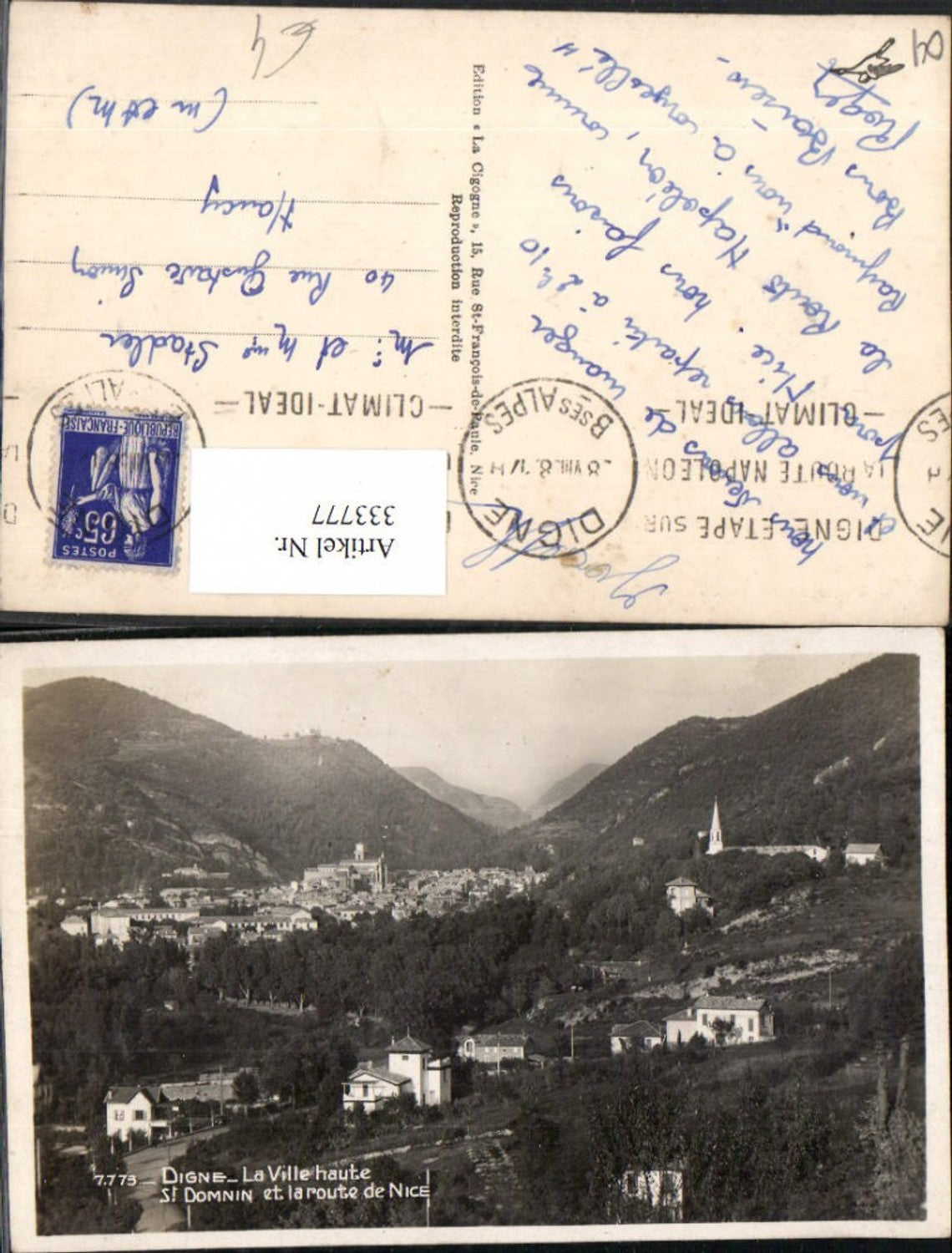 333777,Provence-Alpes-Cote-Azur Prov. Digne La Ville haute St. Domnin Totale