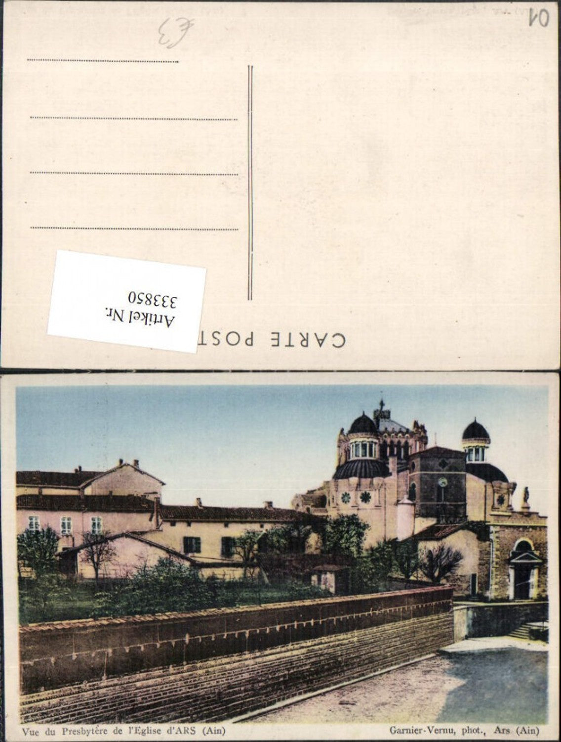 333850,Rhone-Alpes Ain Ars Vue du Presbytere Eglise Kirche