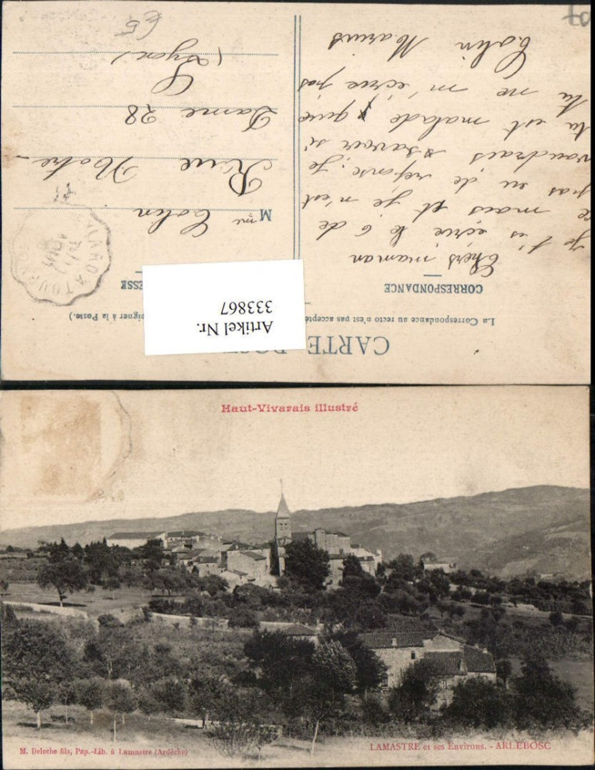 333867,Rhone-Alpes Ardeche Lamastre et ses Environs Arlebosc Totale