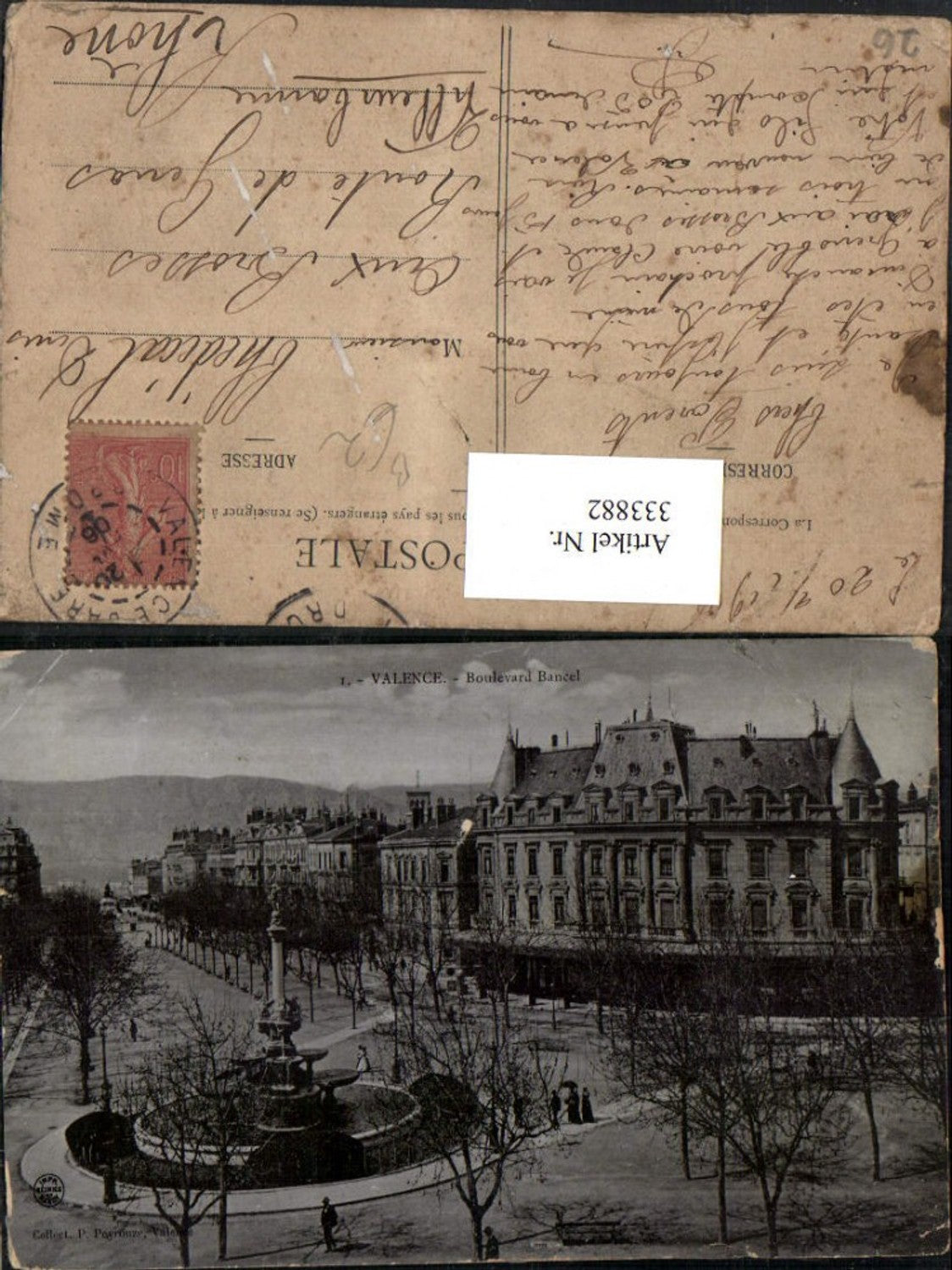 333882,Rhone-Alpes Drome Valence Boulevard Bancel Brunnen