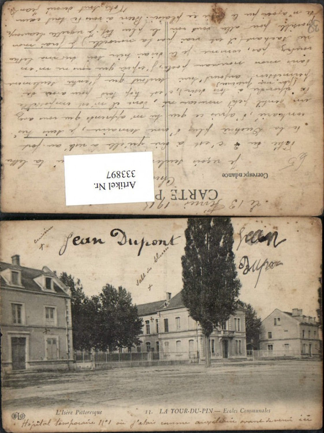 333897,Rhone-Alpes Isere La Tour-du-Pin Ecoles Communales Schule