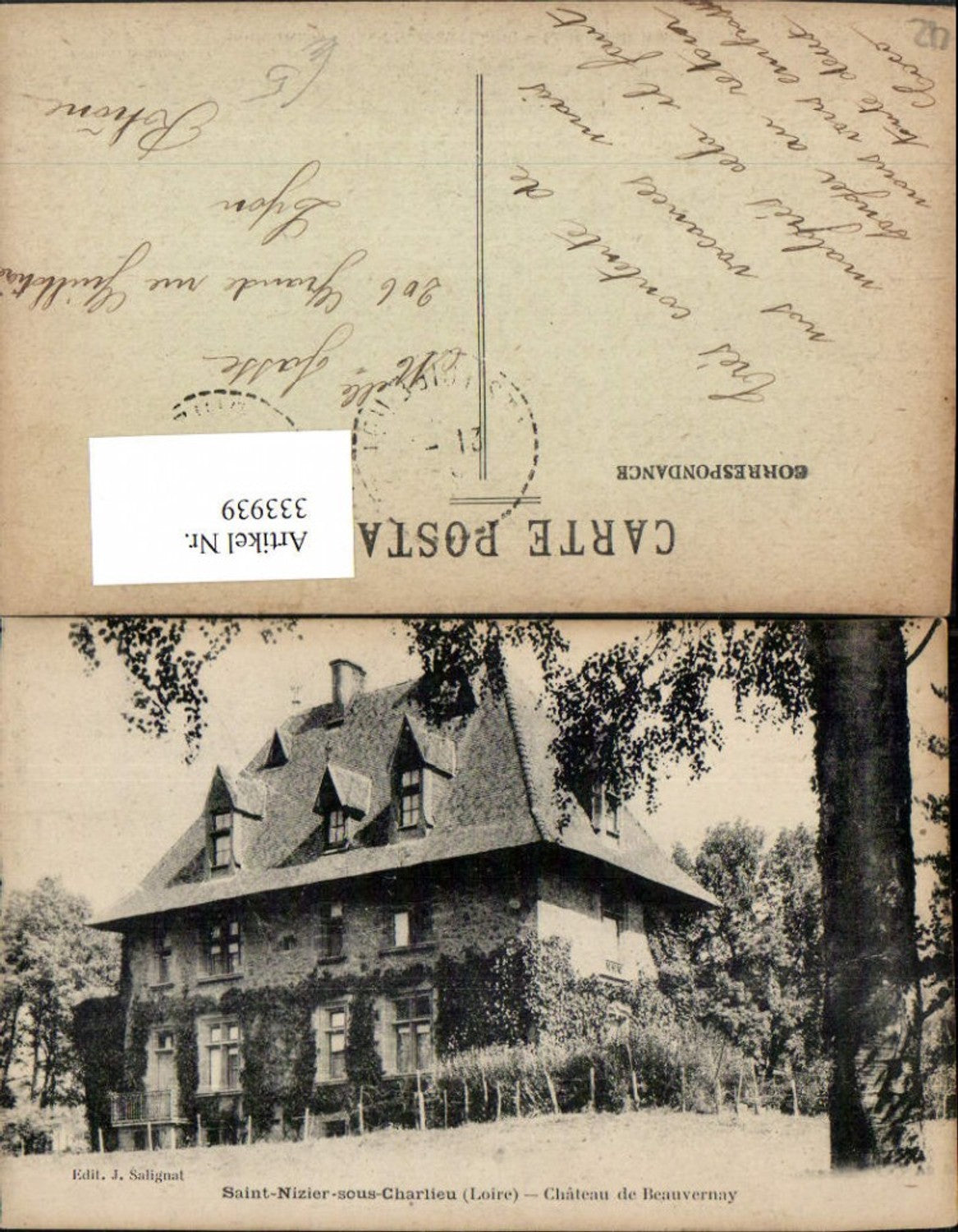 333939,Rhone-Alpes Loire Saint-Nizier-sous-Charlieu Chateau de Beauvernay Schloss