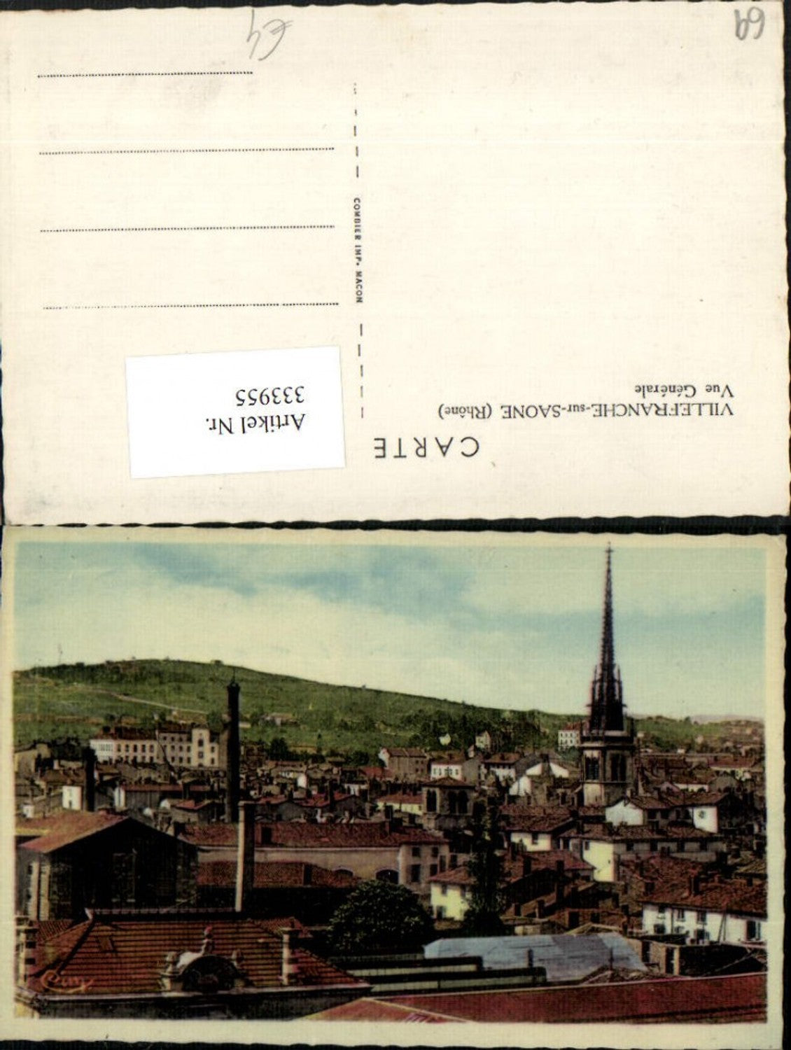 333955,Rhone-Alpes Rhone Villefranche-sur-Saone Vue Generale Totale