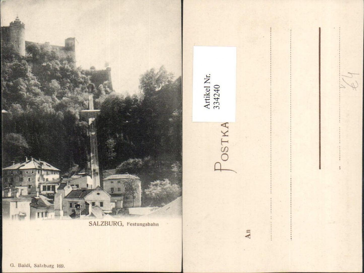 334240,Salzburg Festungsbahn Festung pub G. Baldi 169