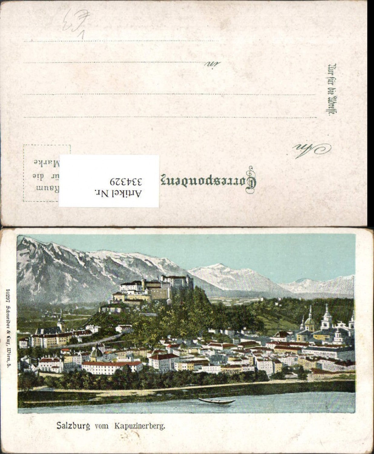 334329,Salzburg Totale m. Festung vom Kapuzinerberg Bergkulisse pub Schneider & Lux 10297