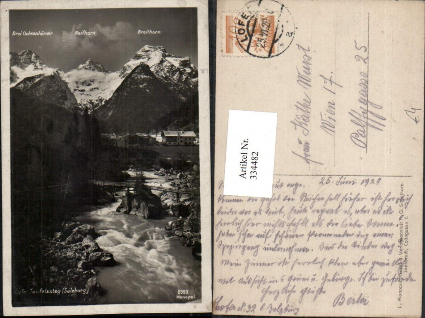 334482,Lofer Teufelssteg Brücke Bergkulisse