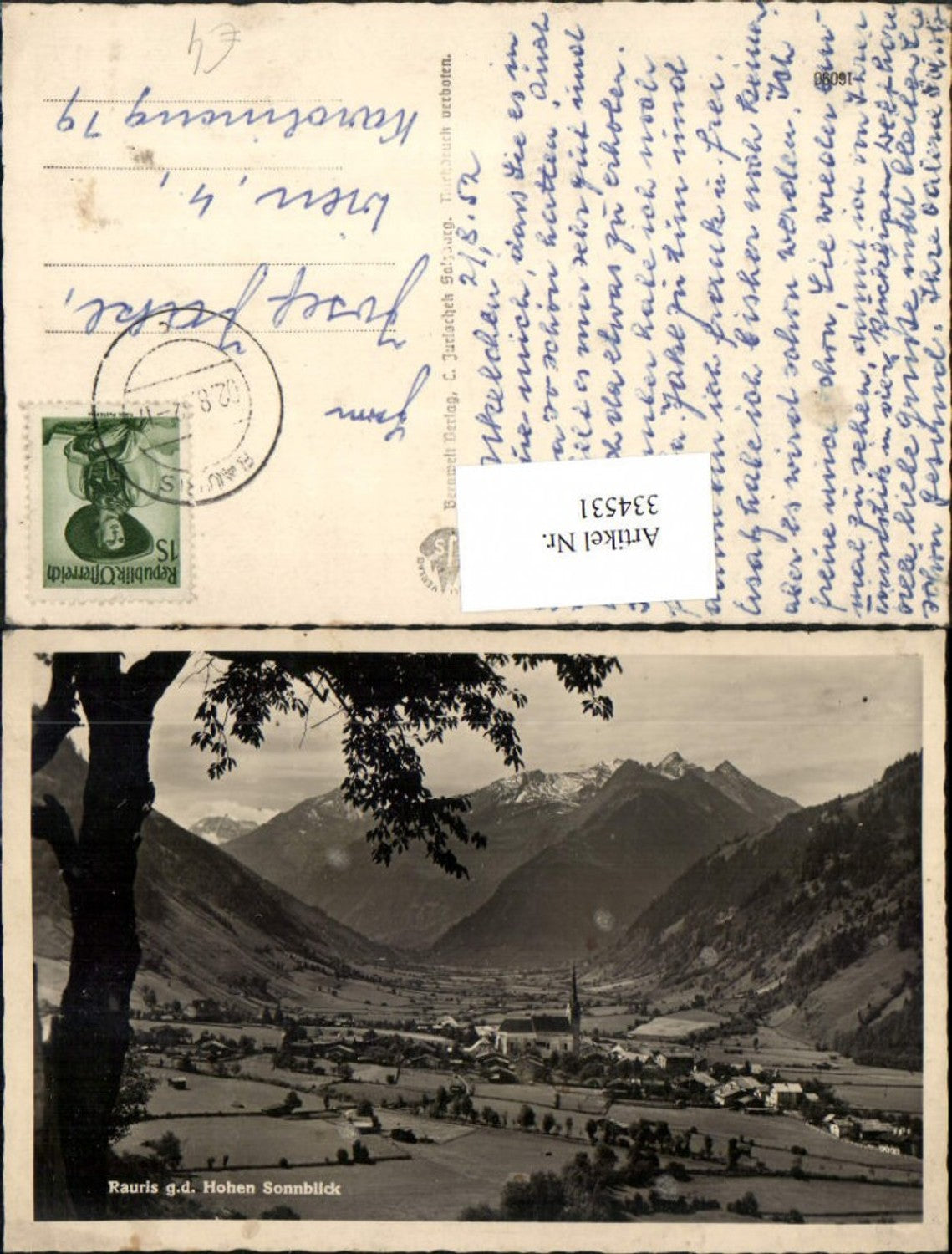 334531,Rauris Totale geg. Hohen Sonnblick Bergkulisse