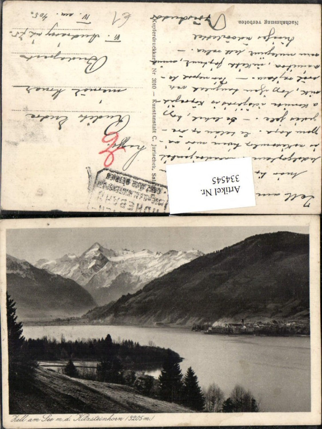 334545,Zell am See Teilansicht m. Kitzsteinhorn Bergkulisse