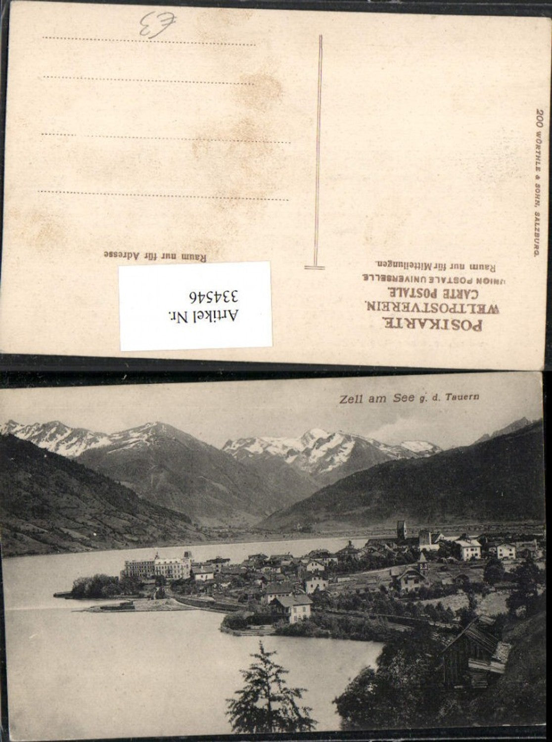 334546,Zell am See Totale geg. Tauern Bergkulisse