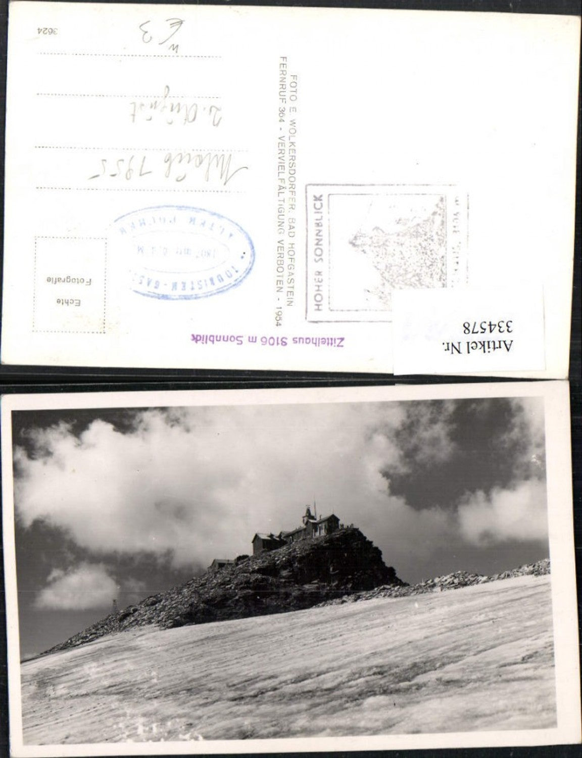 334578,Zittelhaus am Sonnblick Berghütte b. Rauris